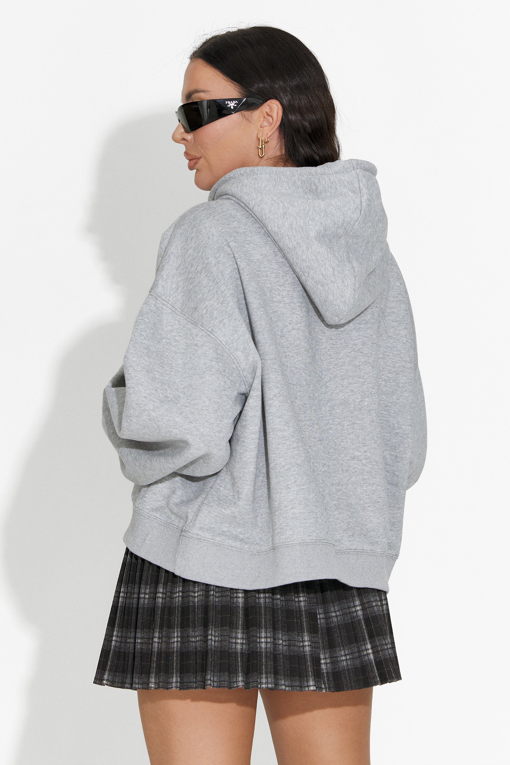 Loravia Bogas Dark Grey Casual Women's Hoodie