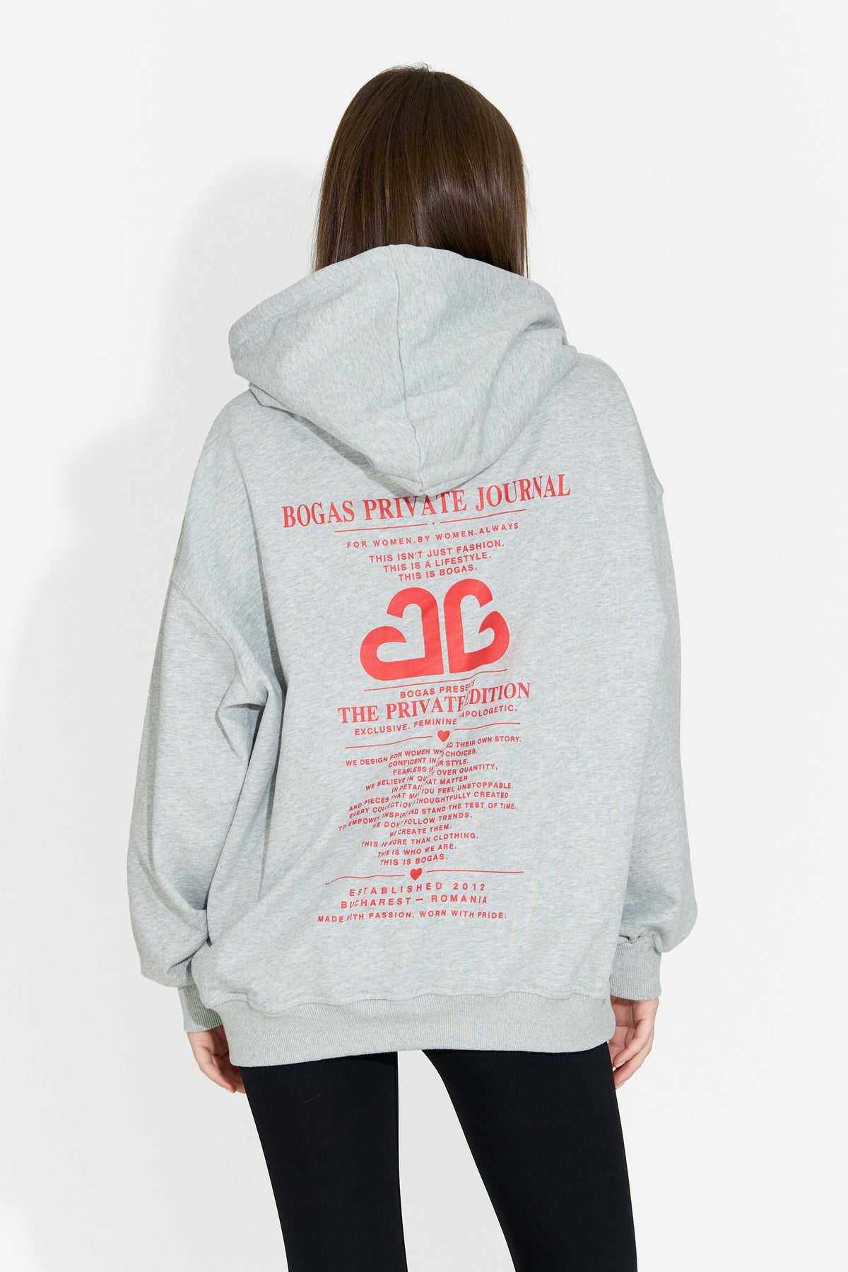 Hanorac dama casual gri Rates Bogas