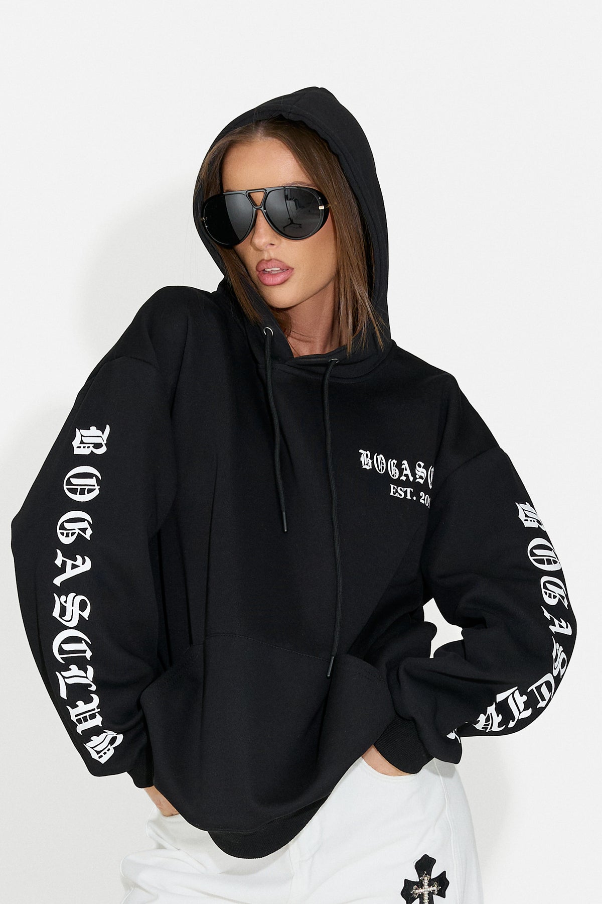 Hanorac dama casual negru Perdela Bogas