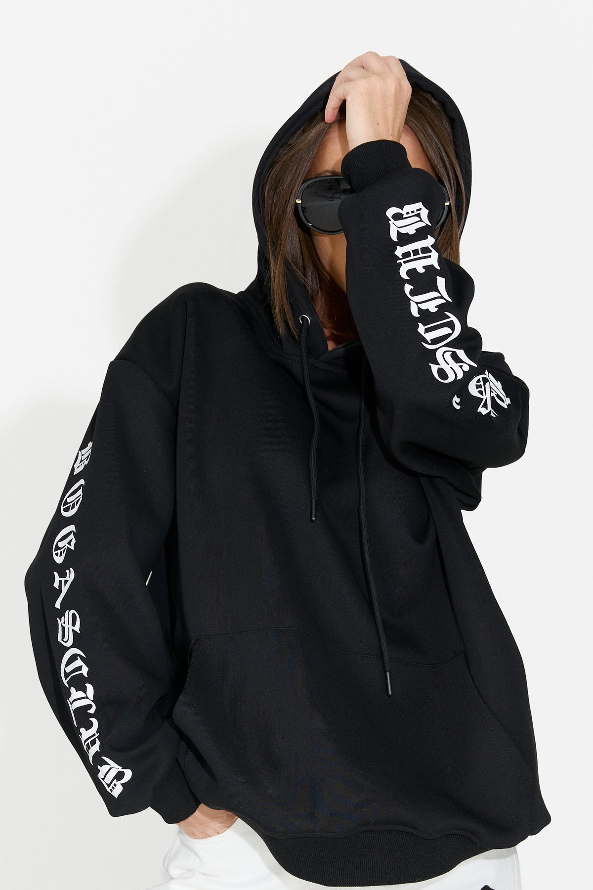 Hanorac dama casual negru Perdela Bogas