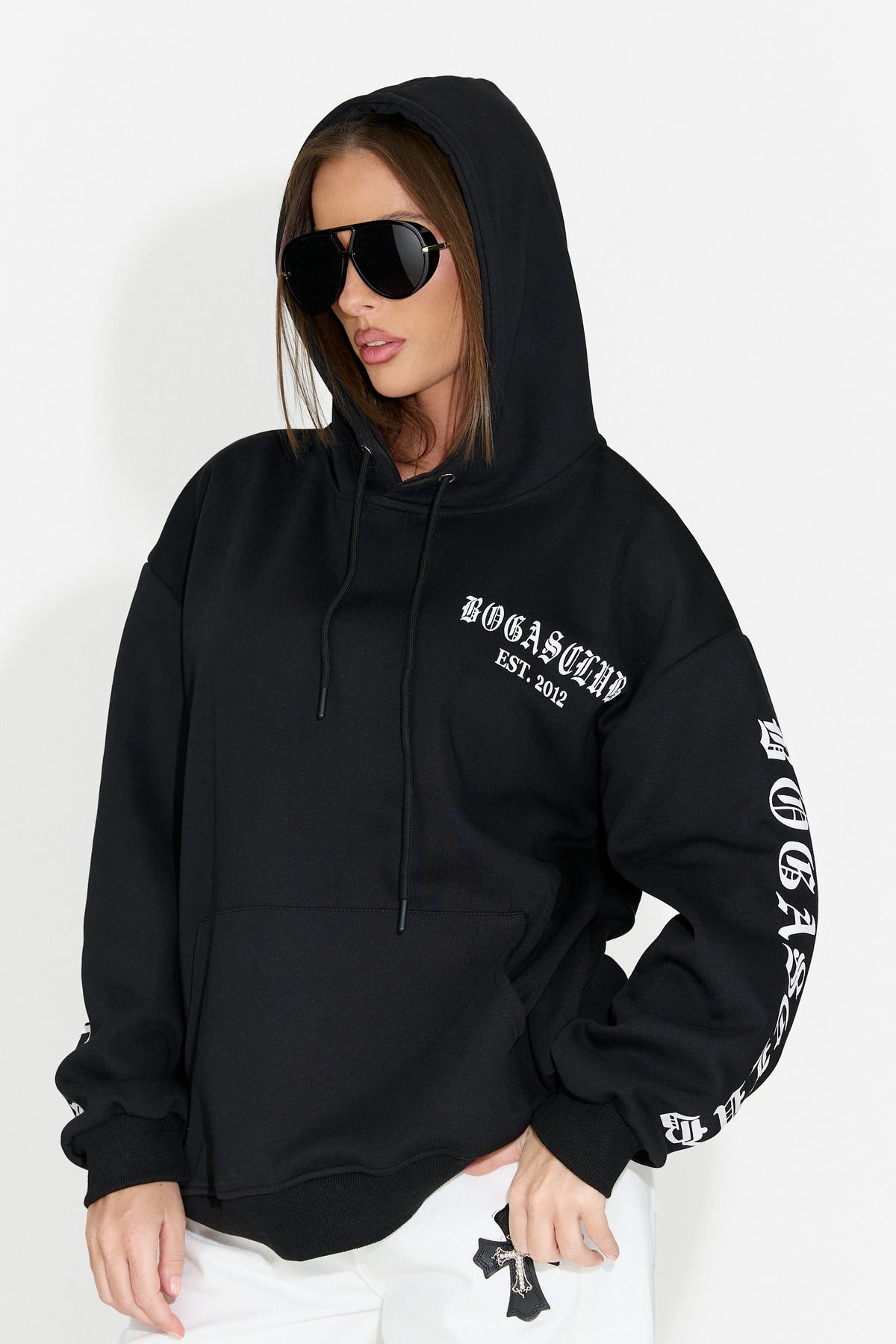Hanorac dama casual negru Perdela Bogas