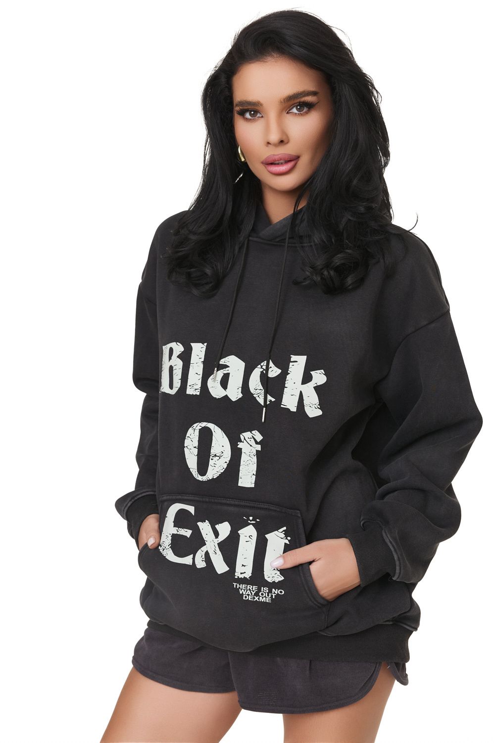 Ladies casual black vintage Miror Bogas sweatshirt