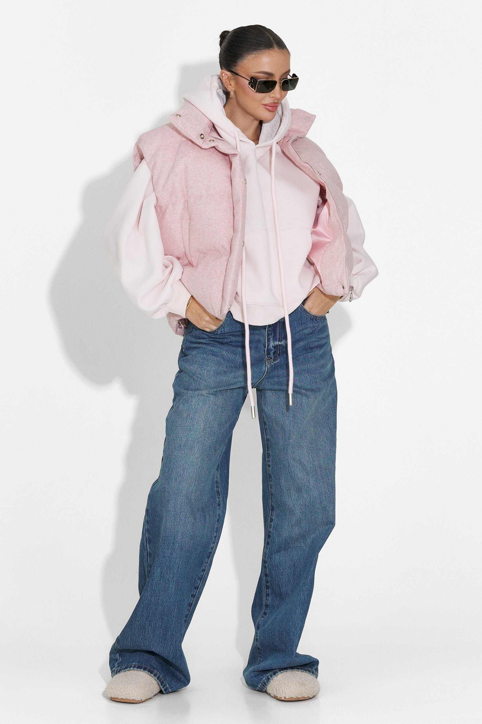 Loravia Bogas Casual Pink Ladies Hoodie