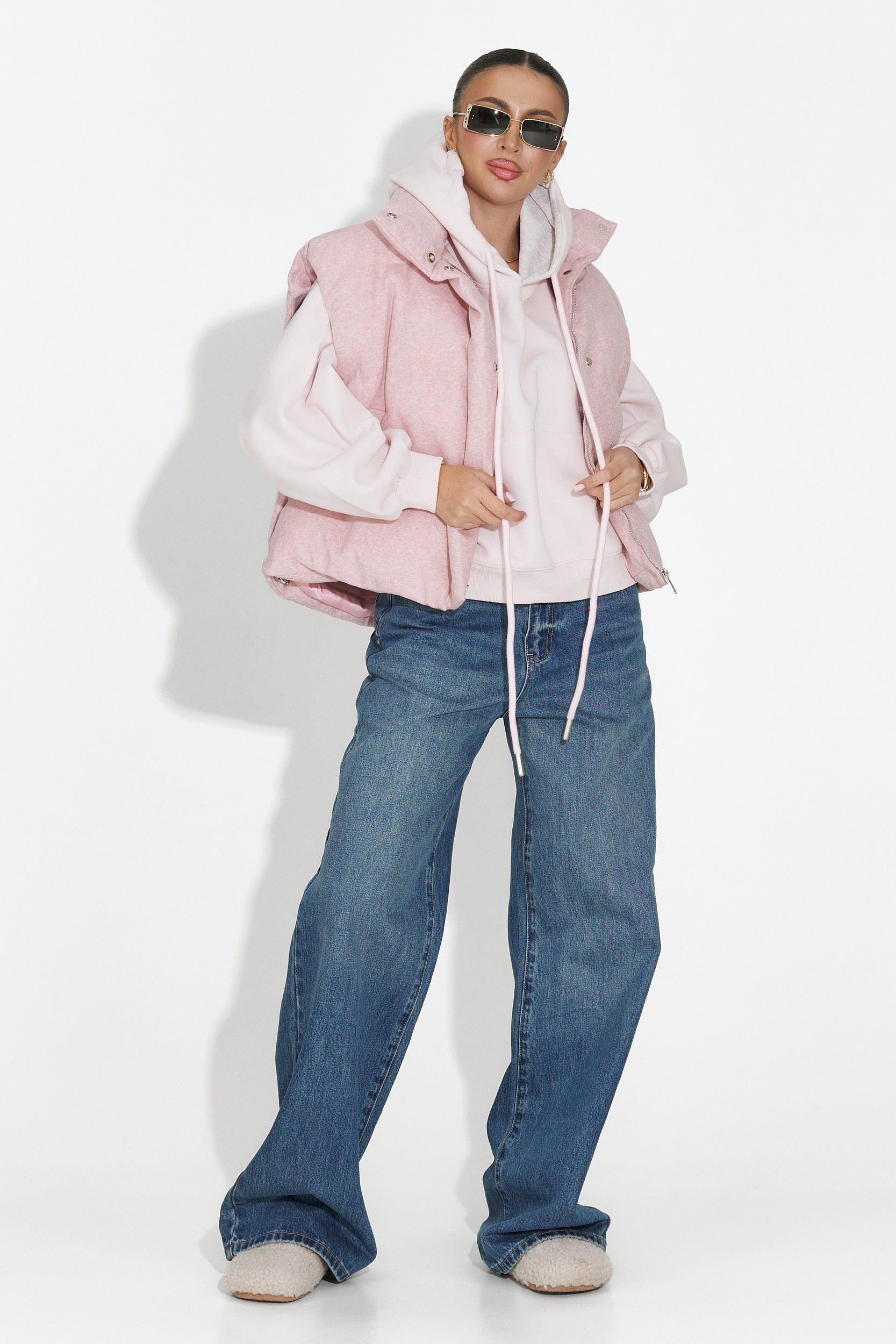 Loravia Bogas Casual Pink Ladies Hoodie