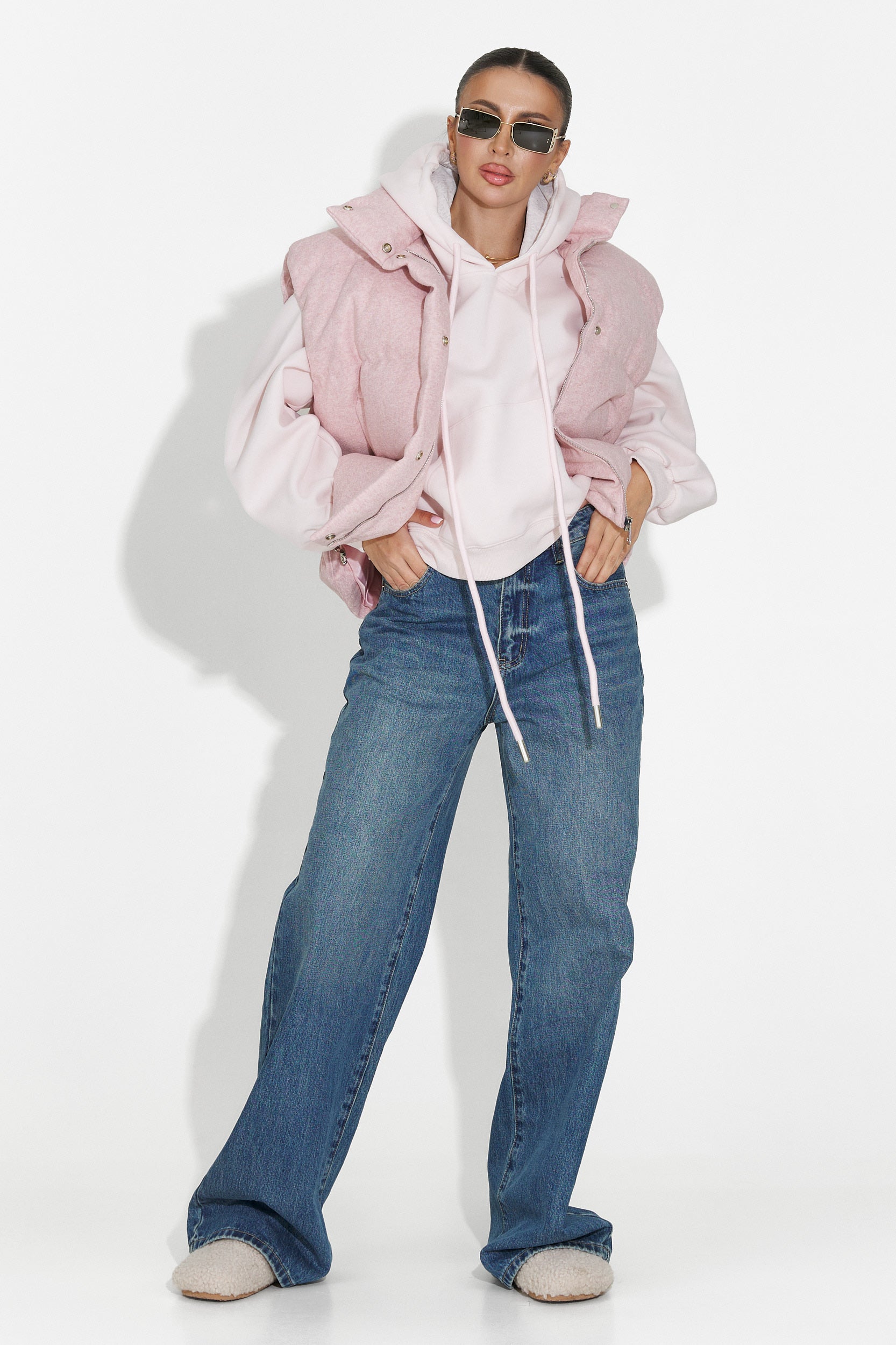 Loravia Bogas Casual Pink Ladies Hoodie