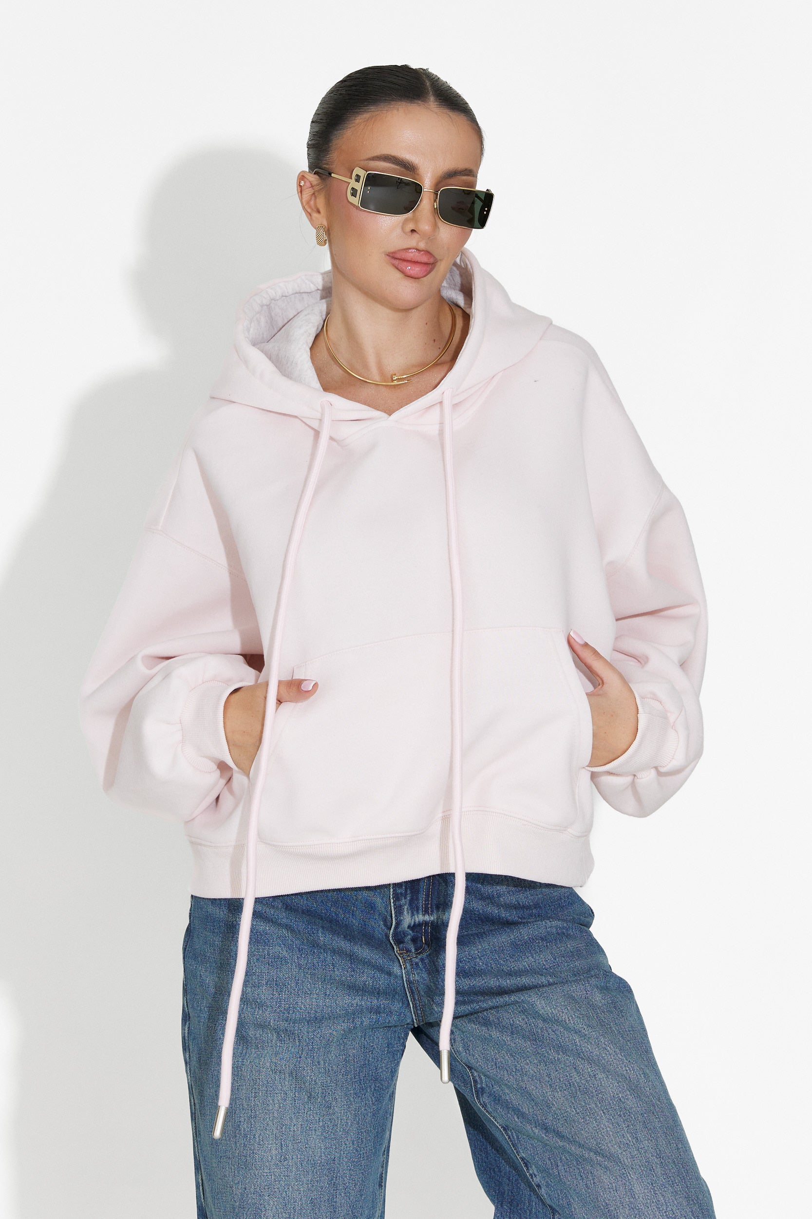 Hanorac dama casual roz Loravia Bogas