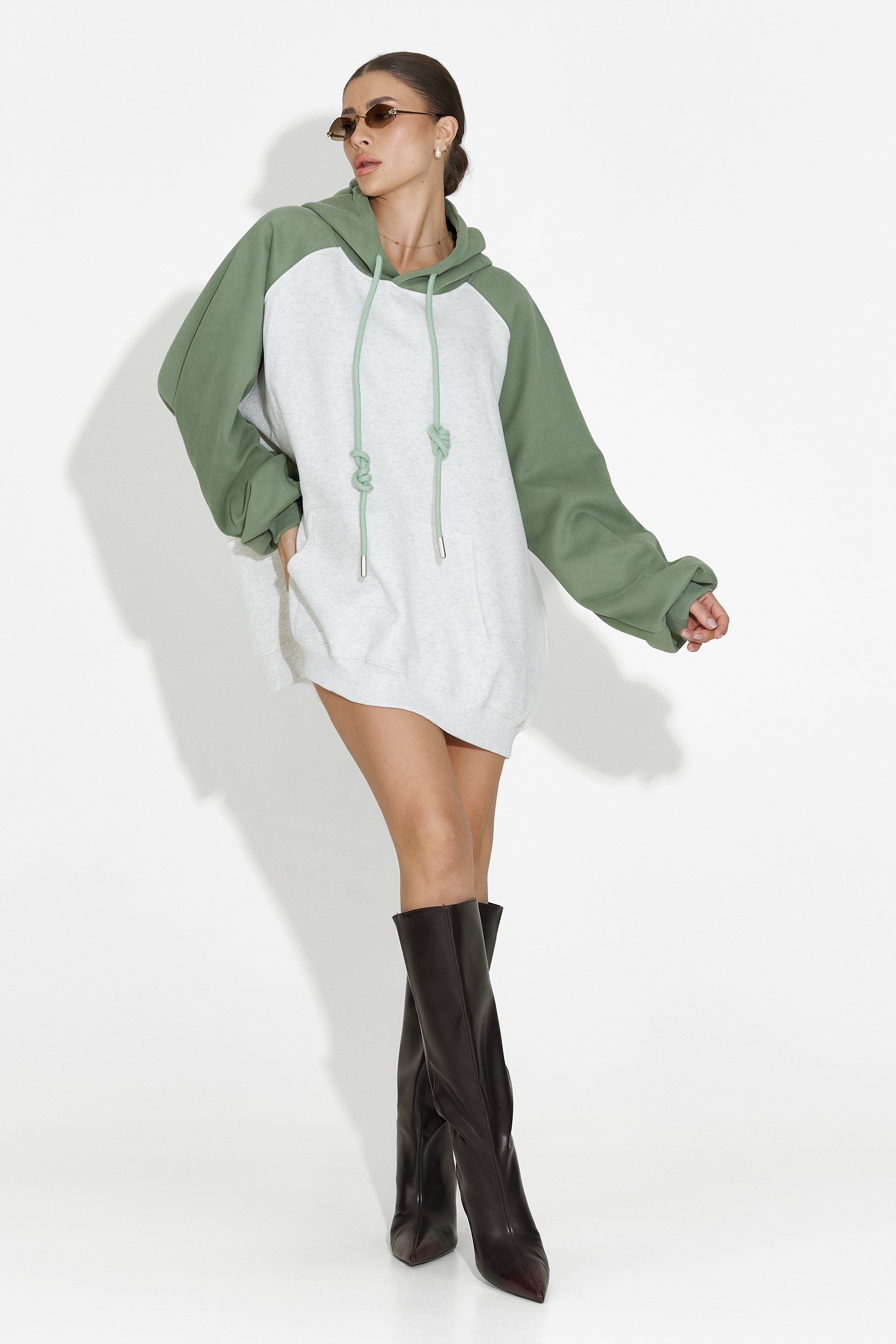 Casual green women's hoodie Tavric Bogas