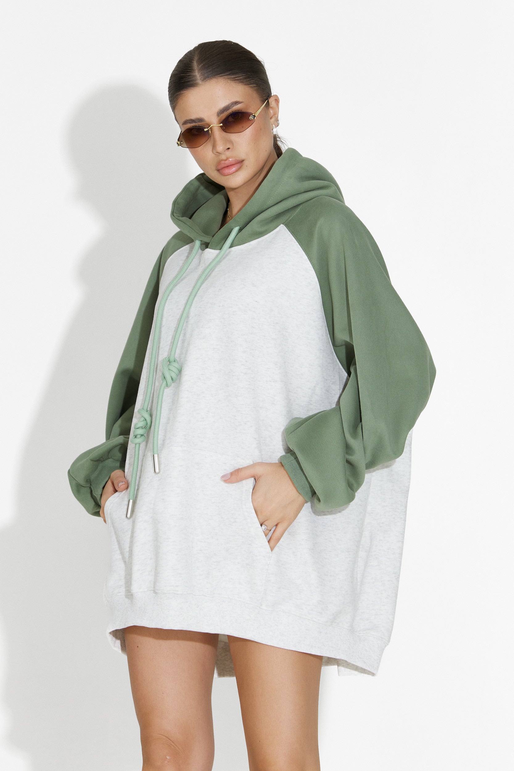 Casual green women's hoodie Tavric Bogas