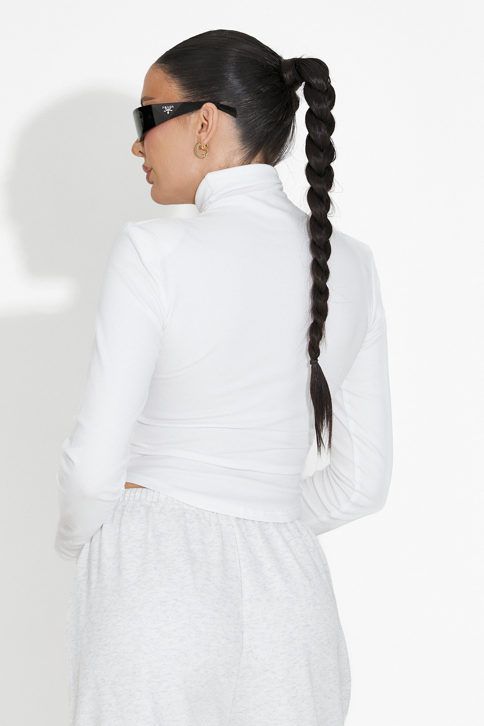 Helanca dama casual alba Fenalya Bogas