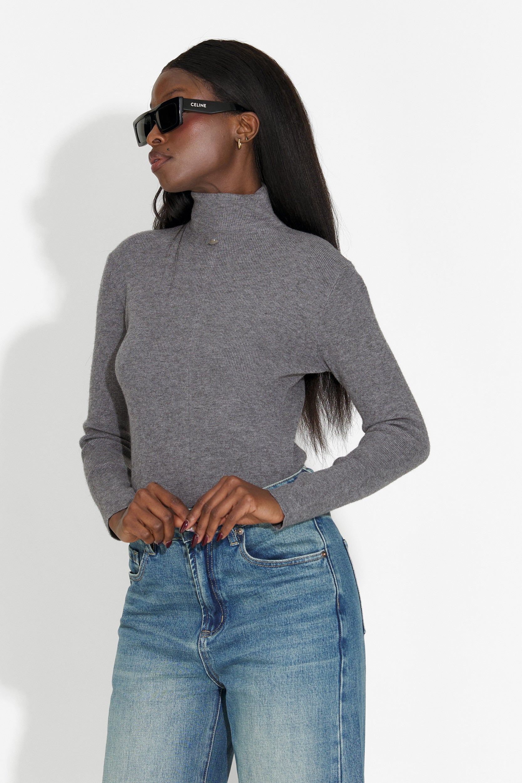 Helanca dama casual gri Invera Bogas