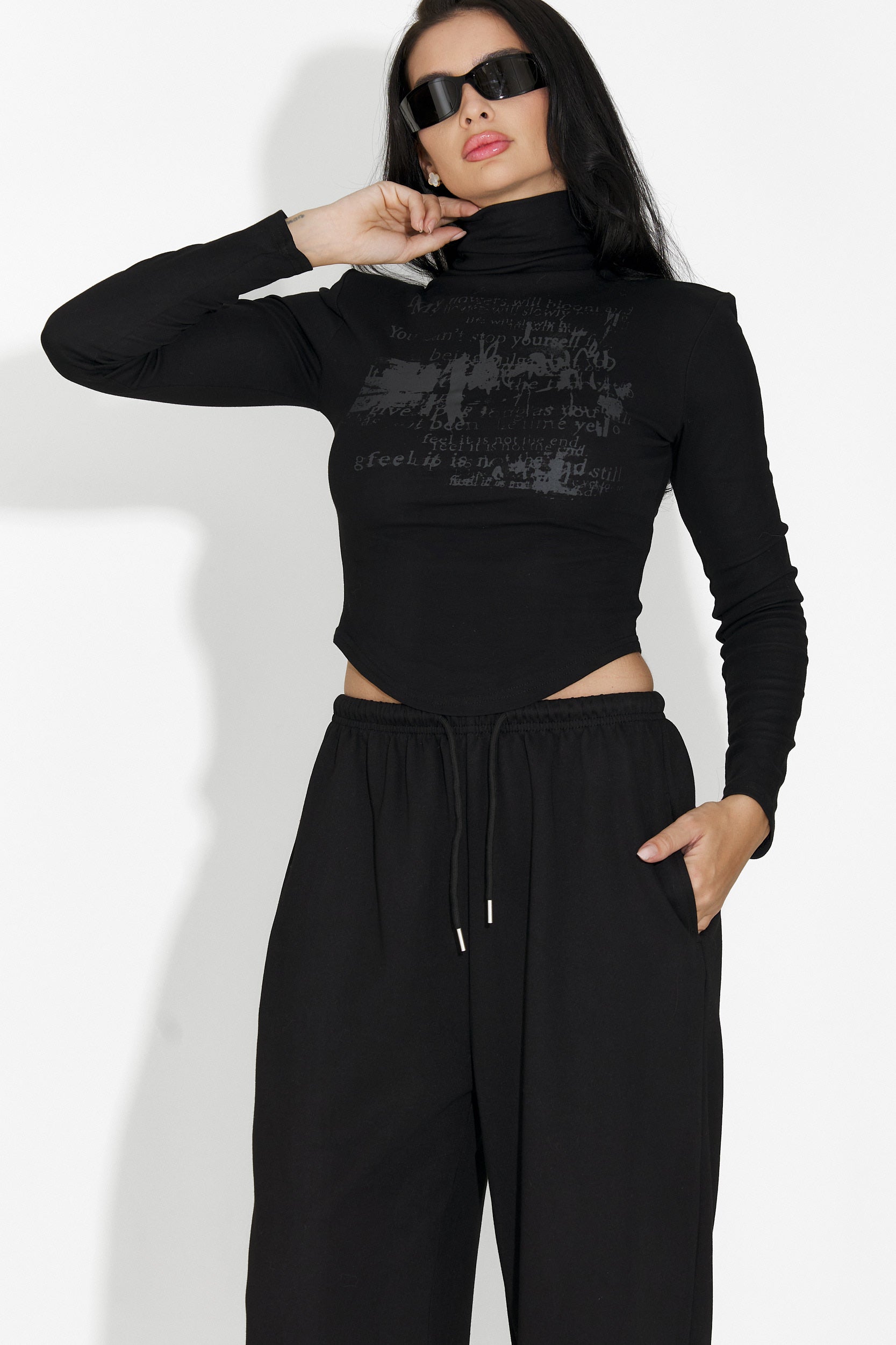 Fenalya Bogas Black Casual Ladies Sweater