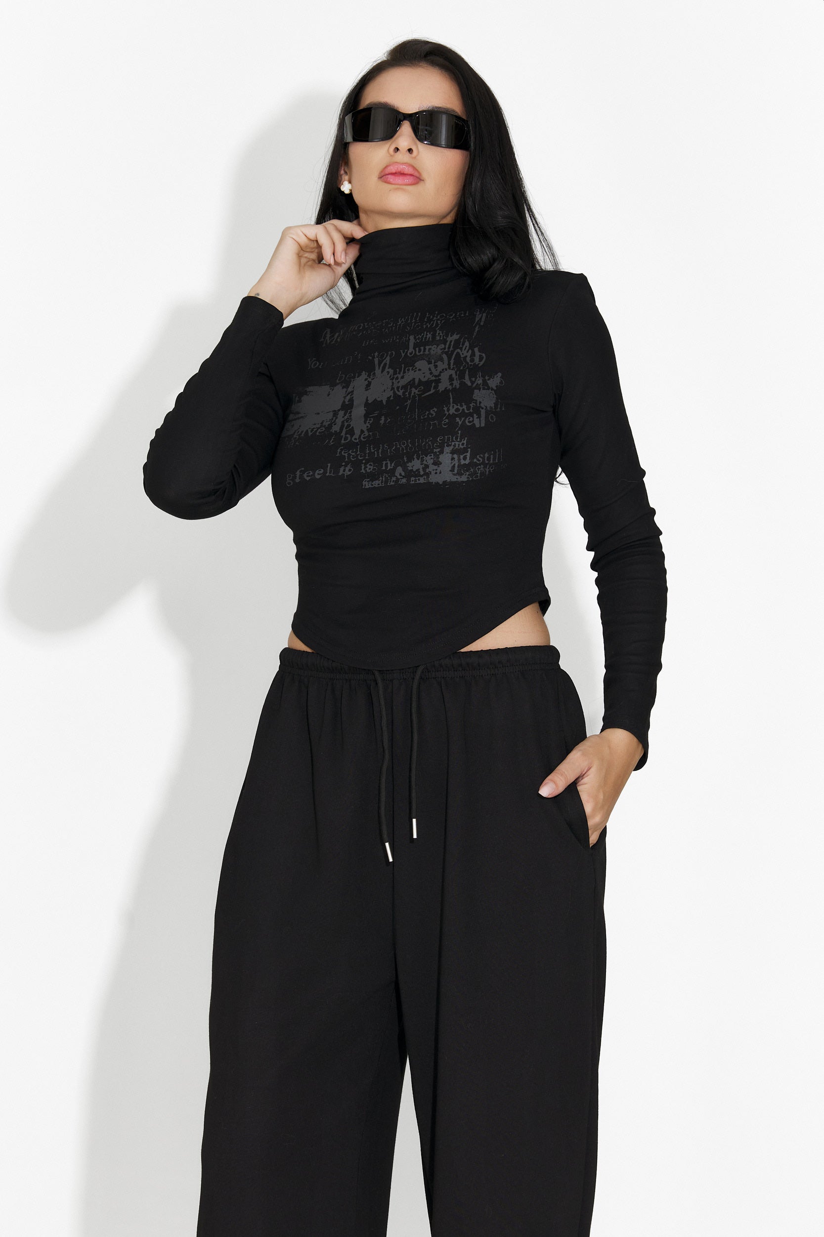 Fenalya Bogas Black Casual Ladies Sweater