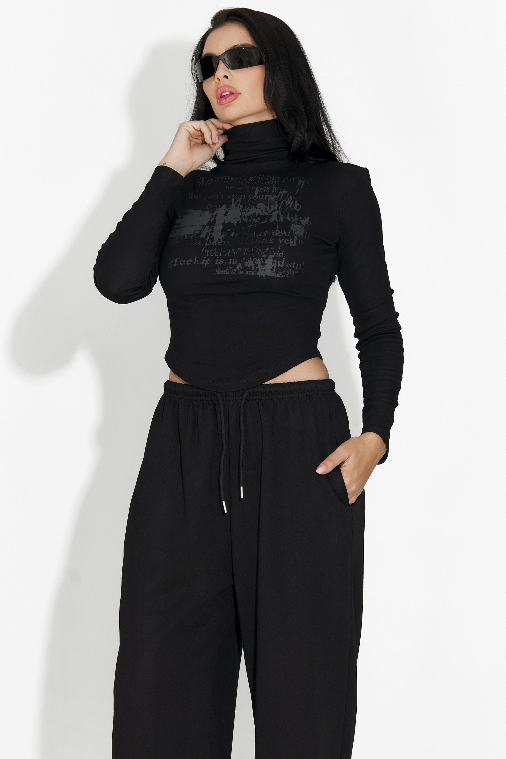 Fenalya Bogas Black Casual Ladies Sweater