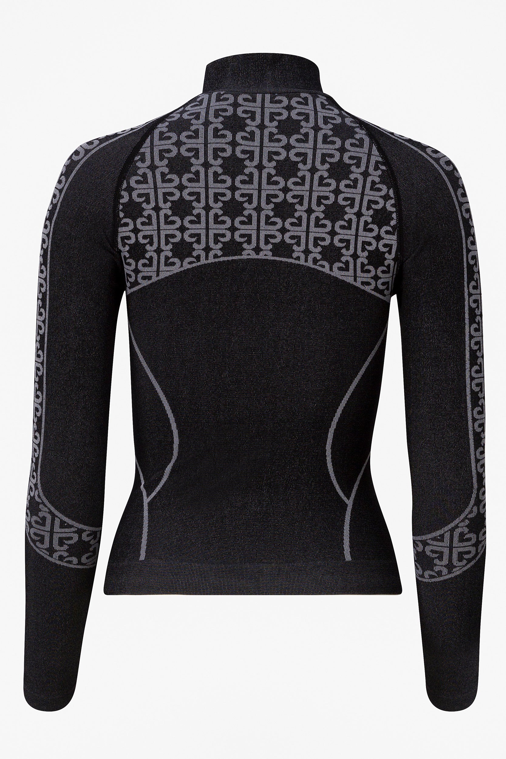Bogas Seamless Black Casual Ladies Sweater