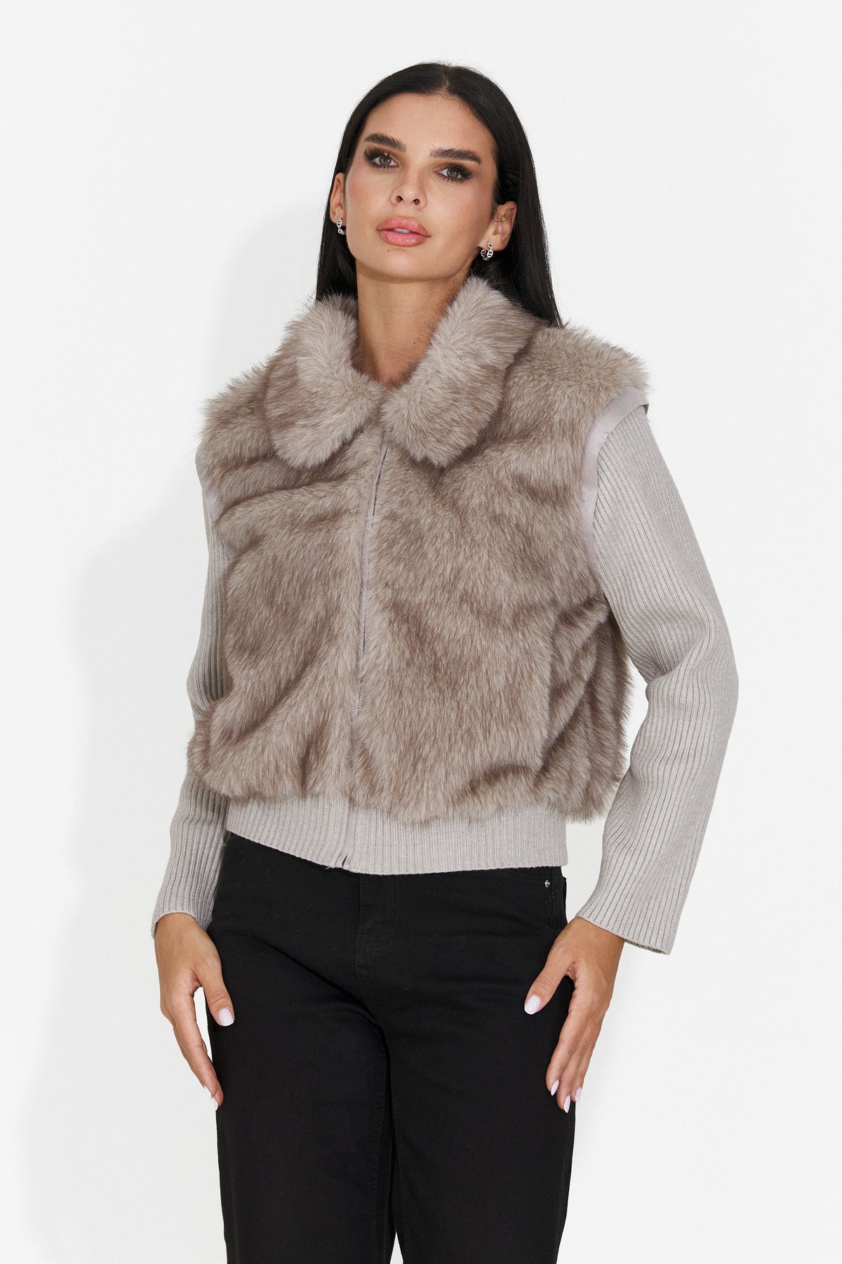 Jacheta casual gri Birleuna Bogas