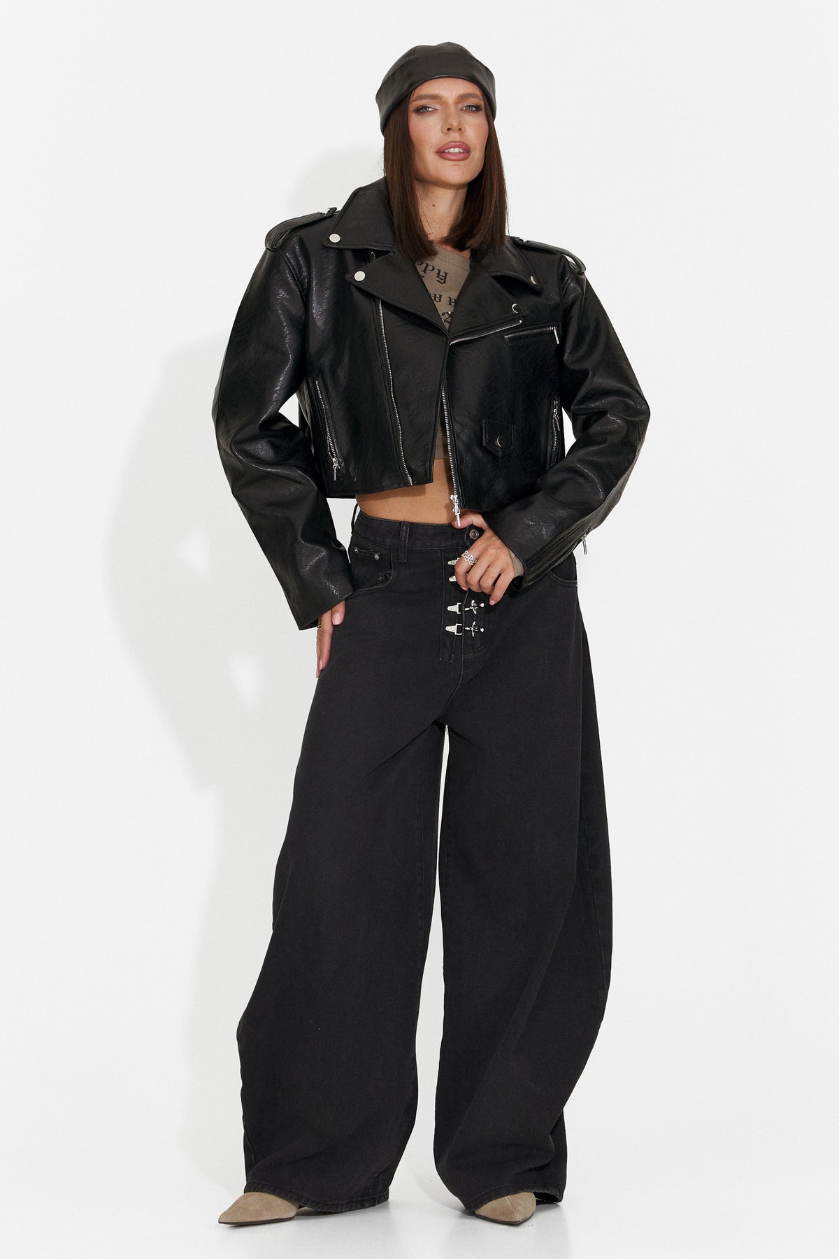 Jacheta casual neagra Glimyra Bogas