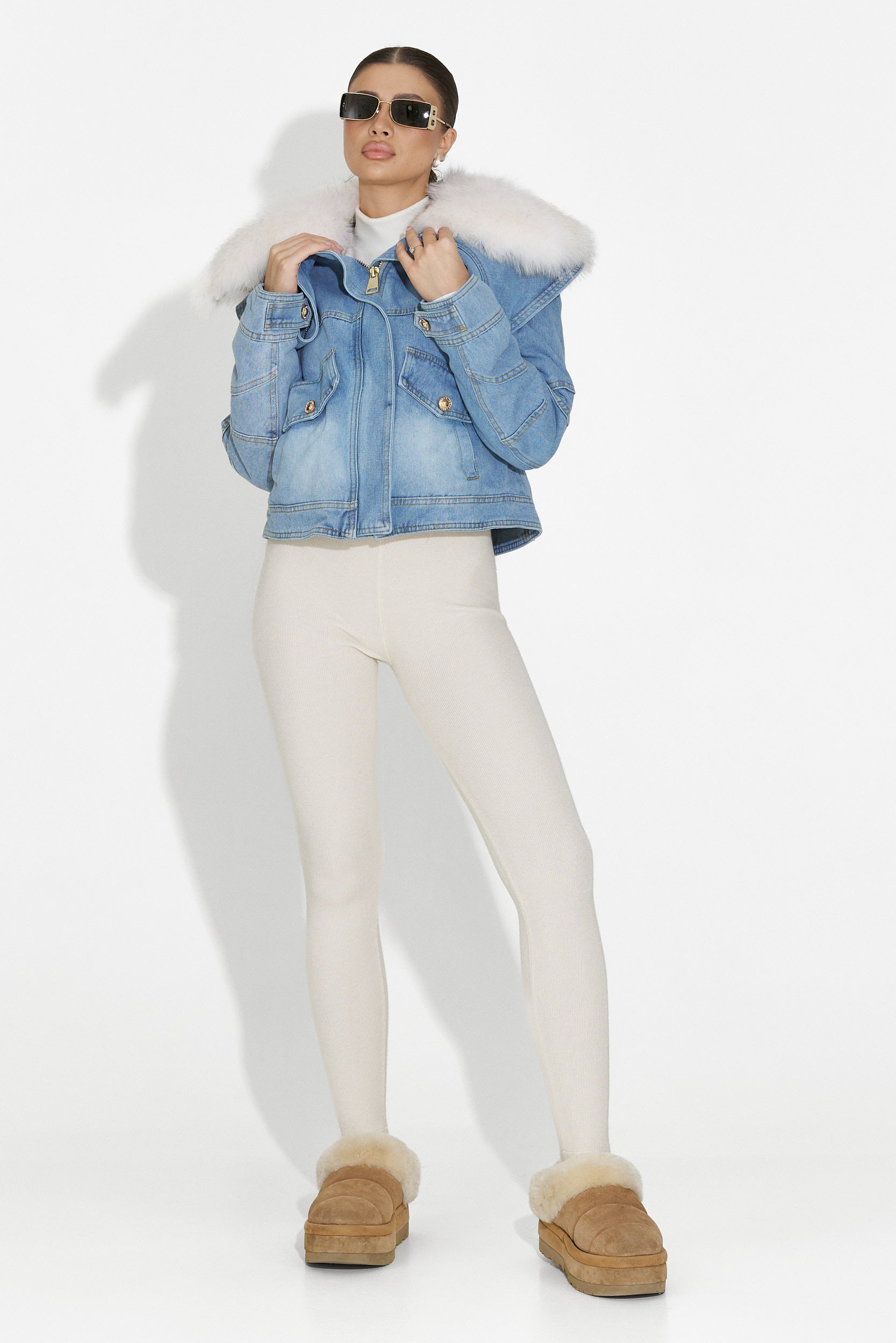 Jacheta dama bleu Veliora Bogas