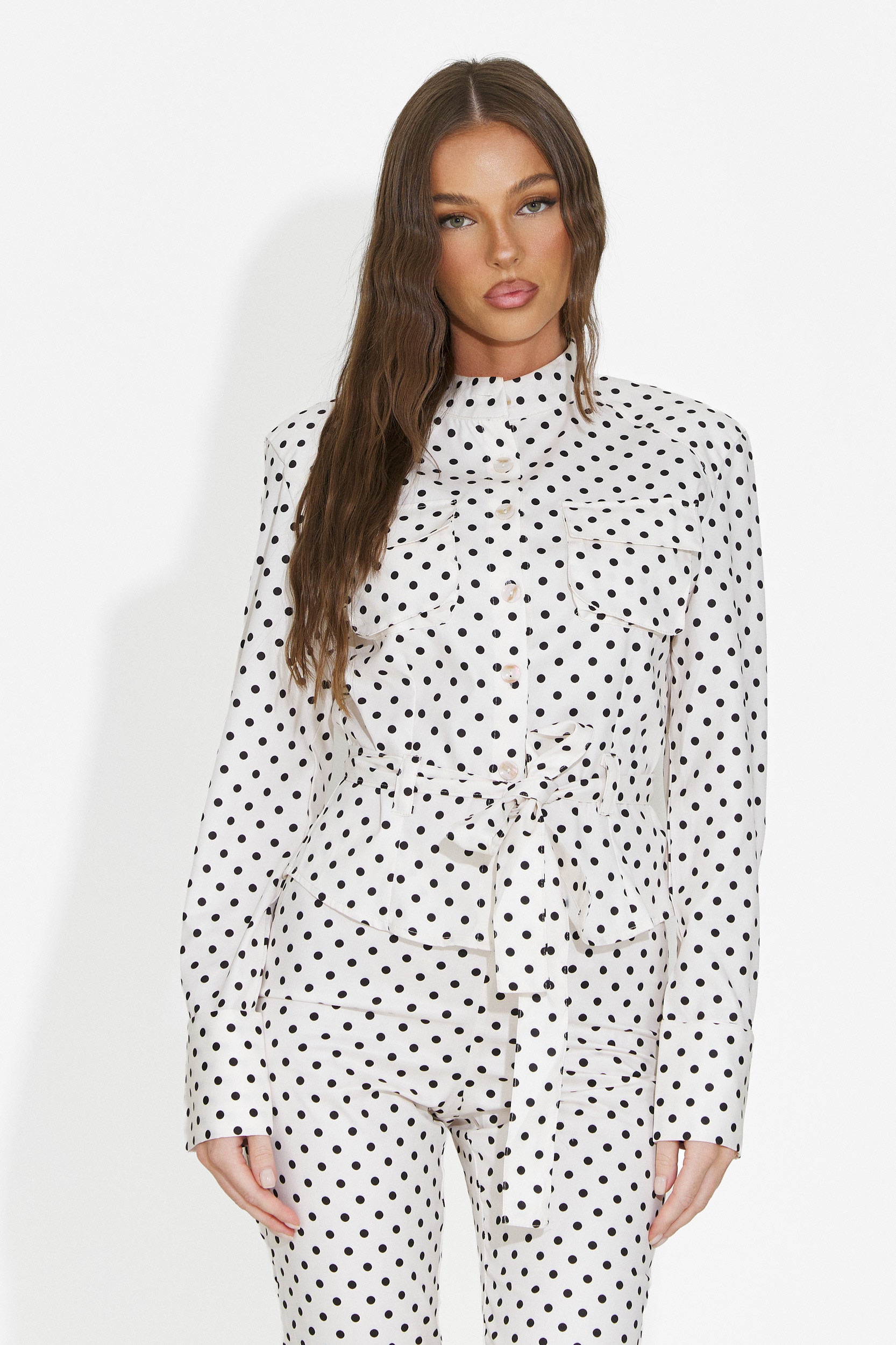 Jacheta dama casual alba Harlea Bogas