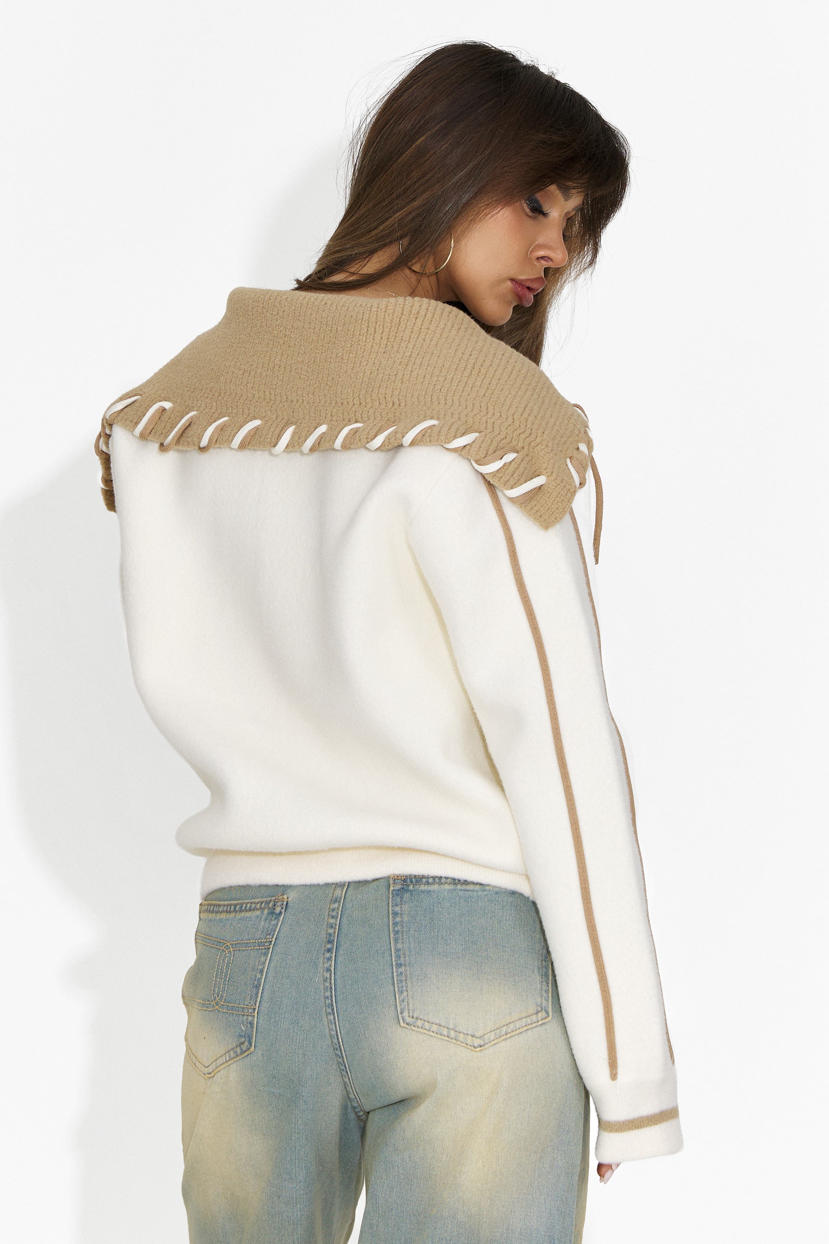 Jacheta dama casual bej Jolina Bogas