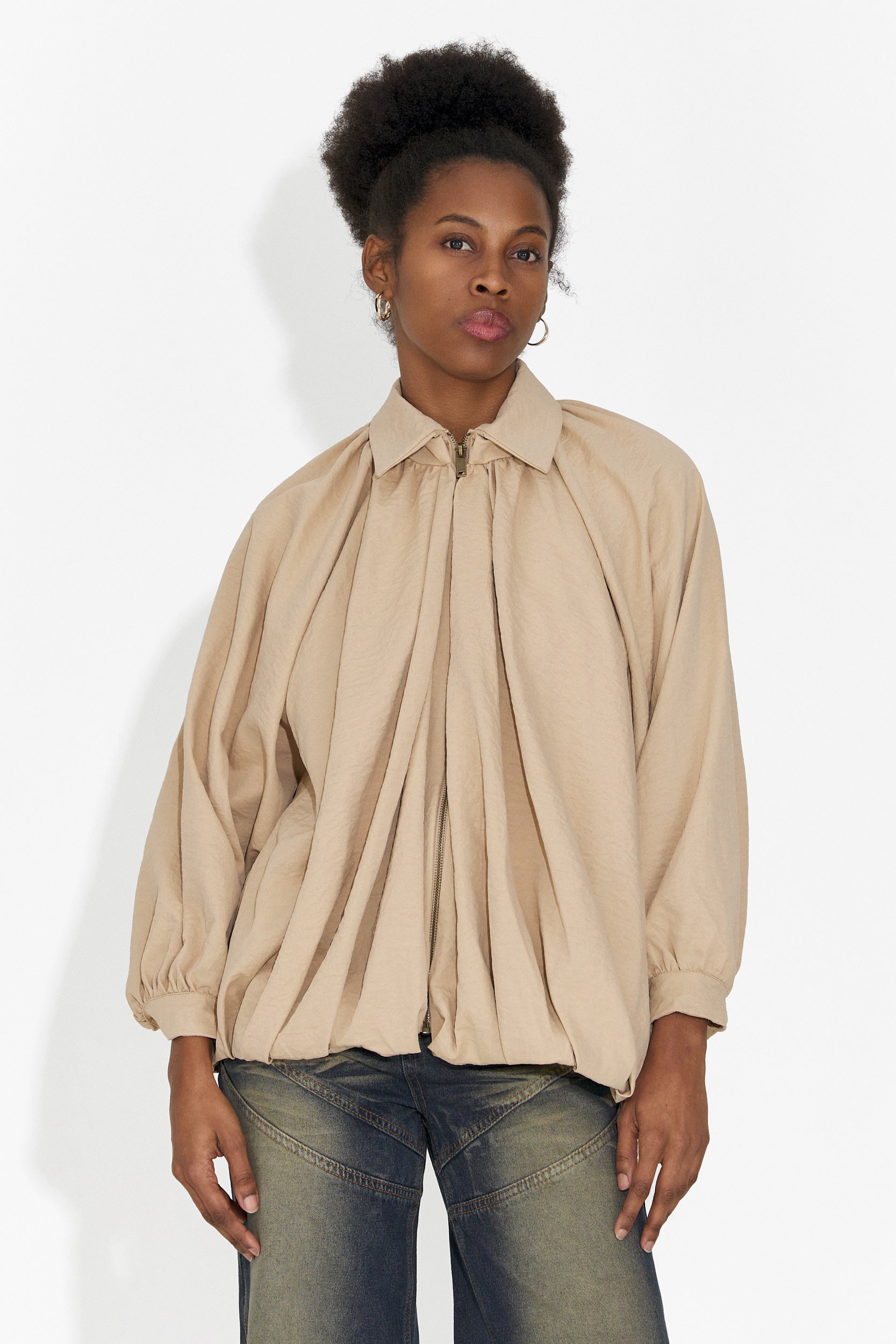 Jacheta dama casual bej Yasminia Bogas