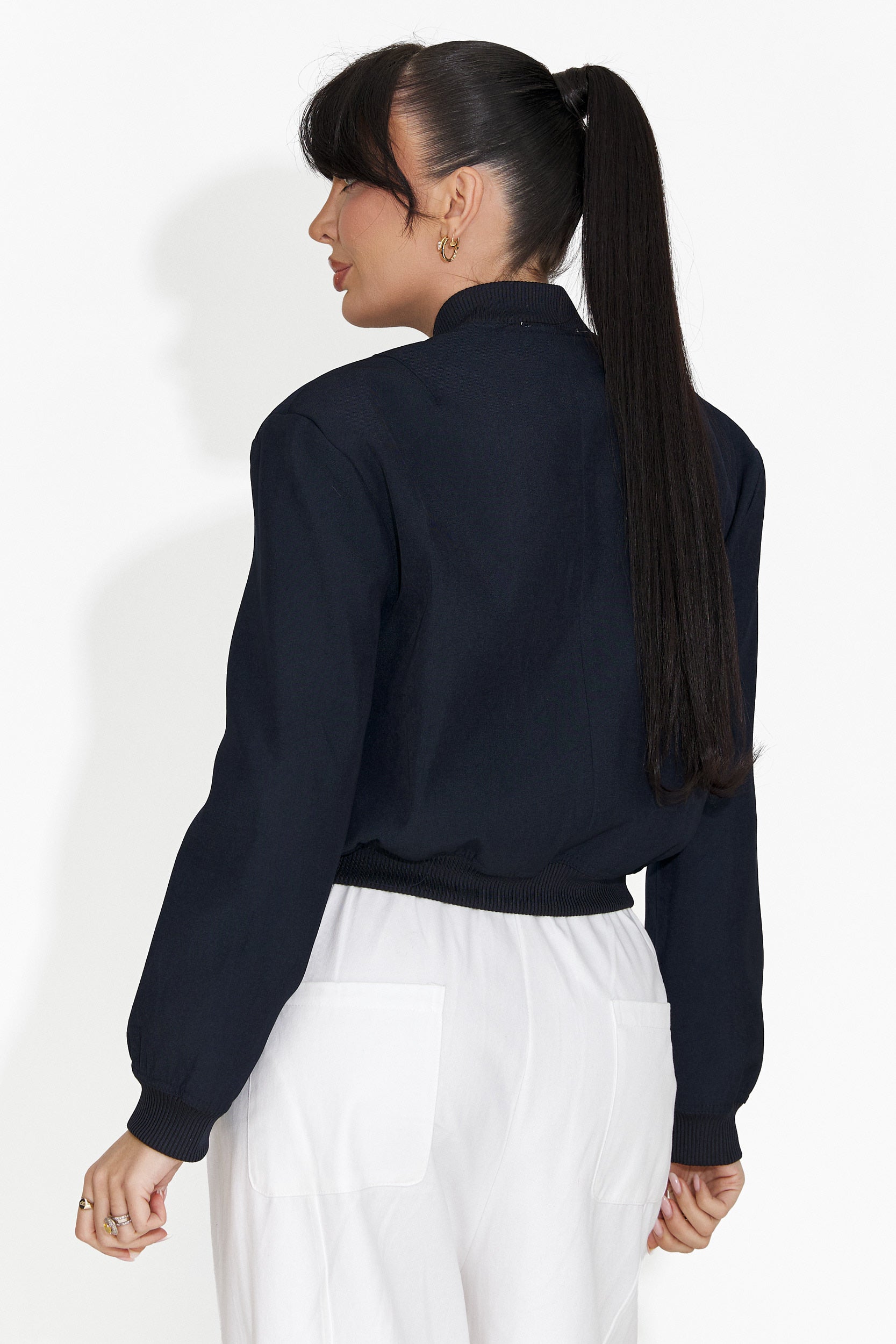 Jacheta dama casual bleumarin Cataleia Bogas