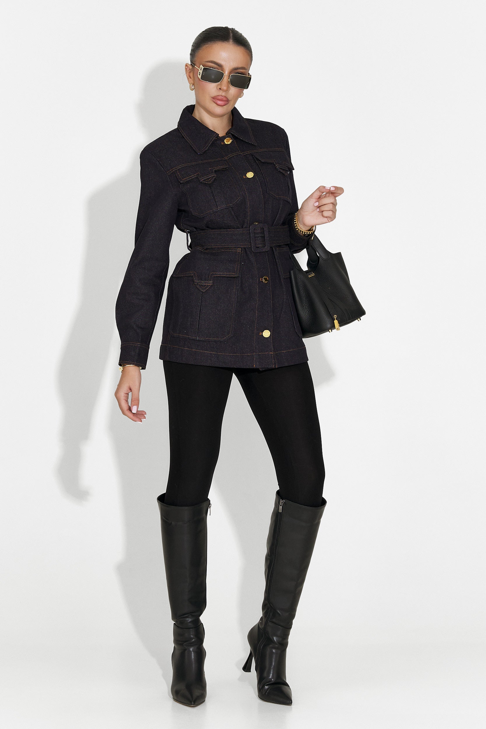 Jacheta dama casual bleumarin Nimora Bogas