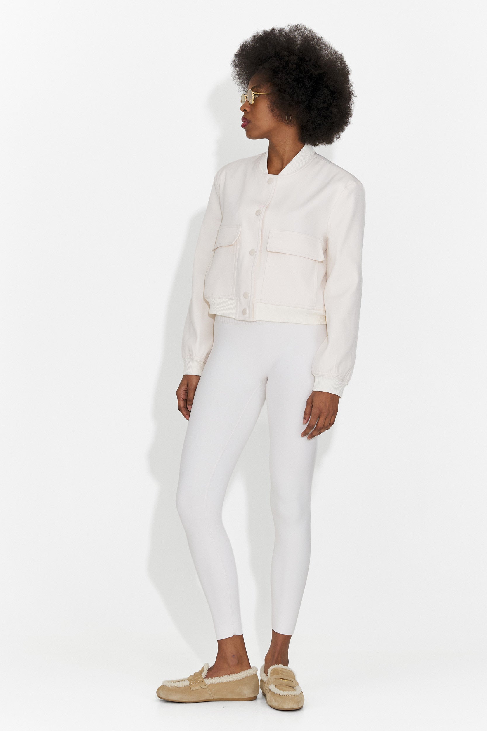 Jacheta dama casual crem Cataleia Bogas