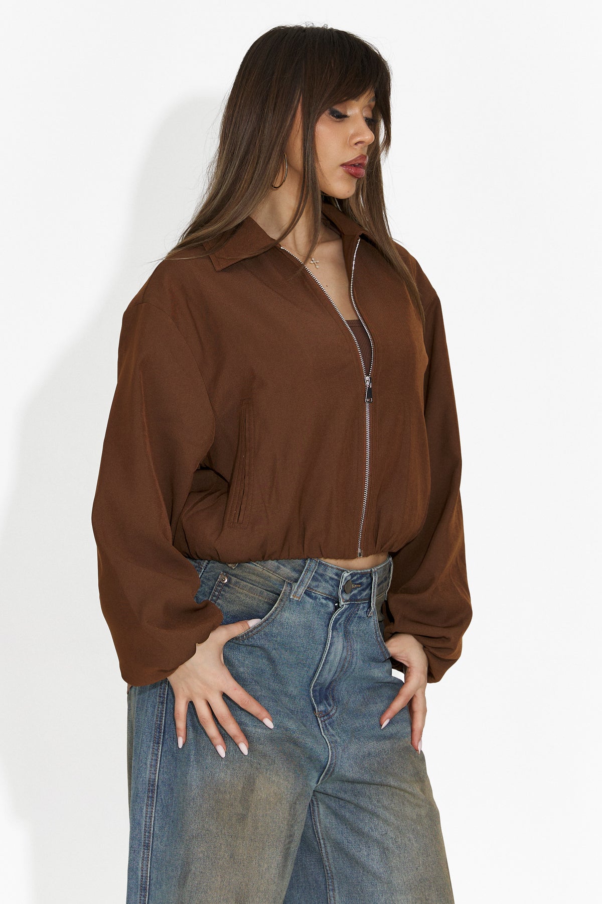 Jacheta dama casual maro Giona Bogas, imaginea 5 din 6