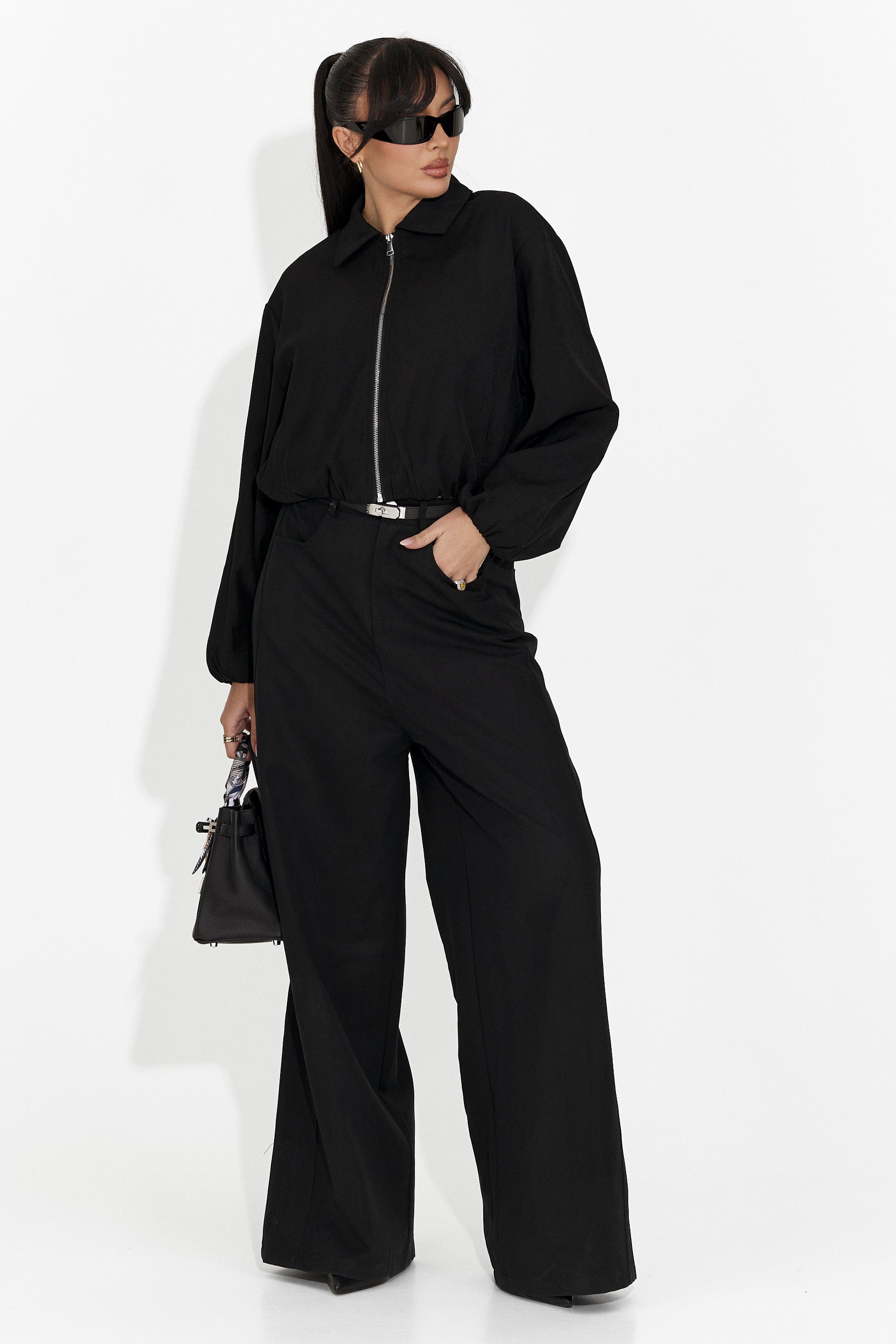 Jacheta dama casual neagra Giona Bogas