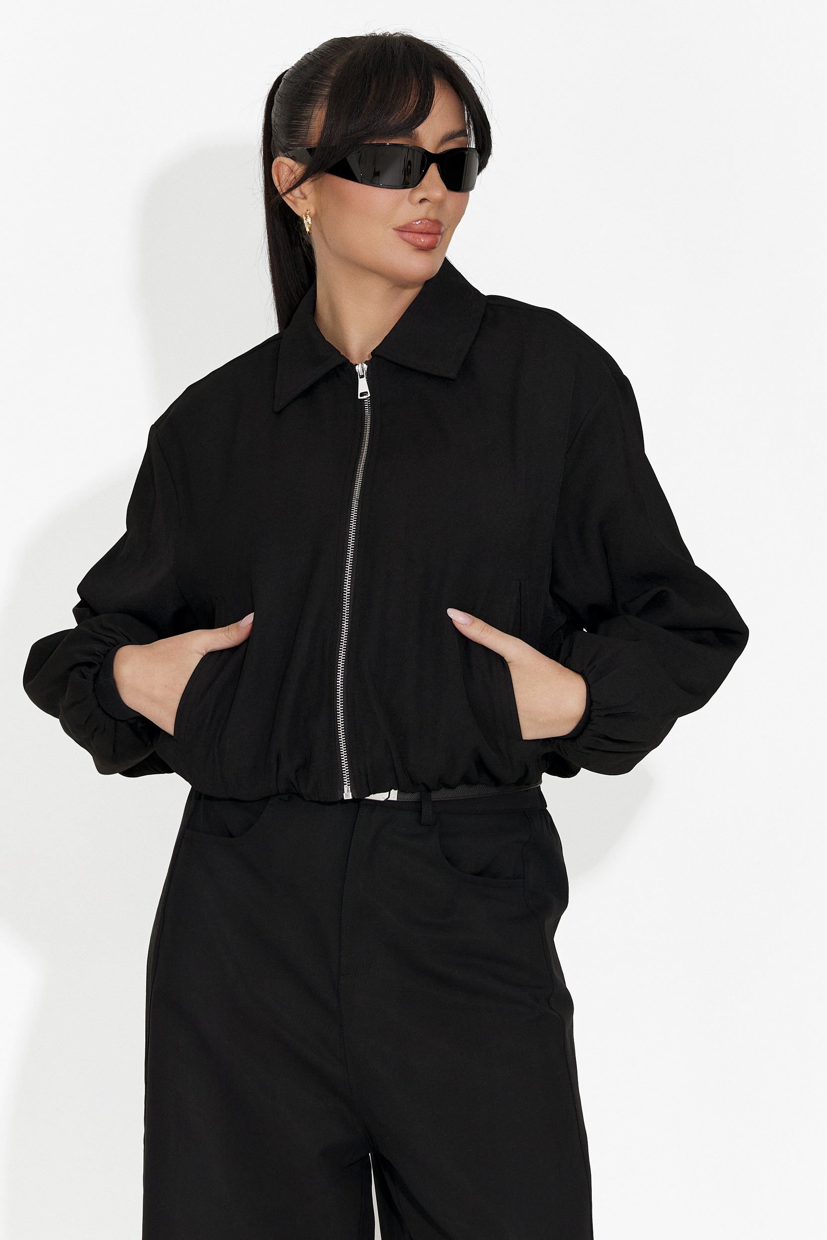 Jacheta dama casual neagra Giona Bogas