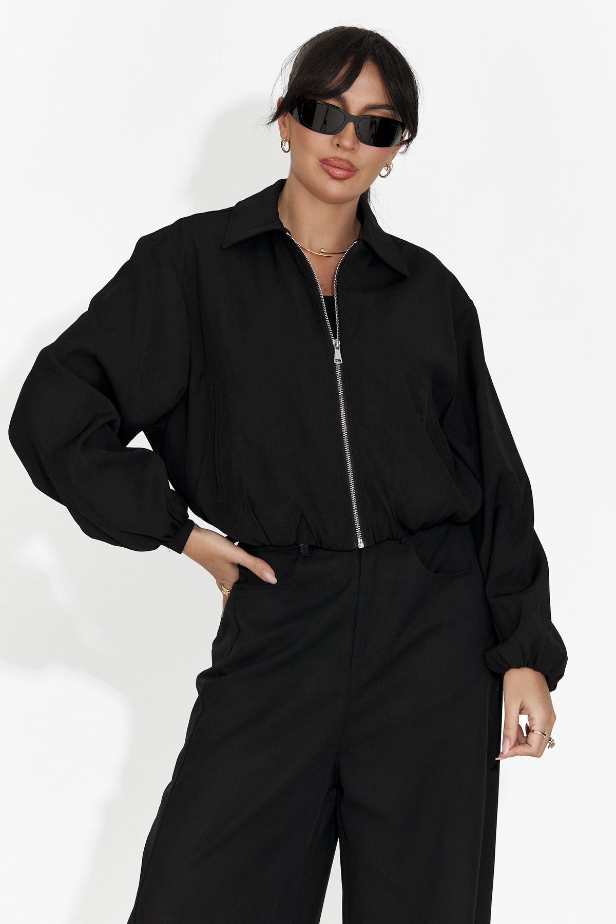 Jacheta dama casual neagra Giona Bogas, imaginea 1 din 7