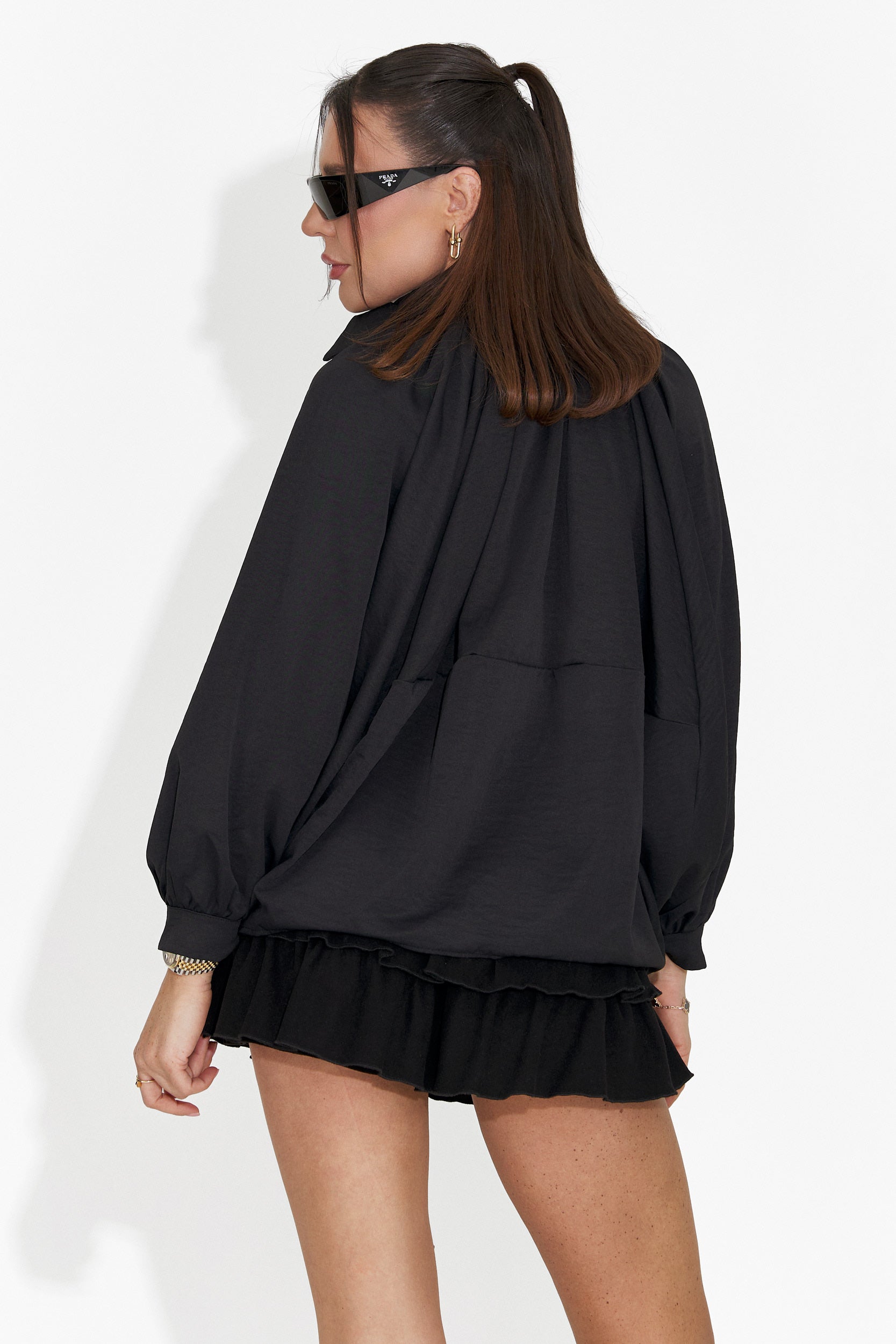 Jacheta dama casual neagra Yasminia Bogas