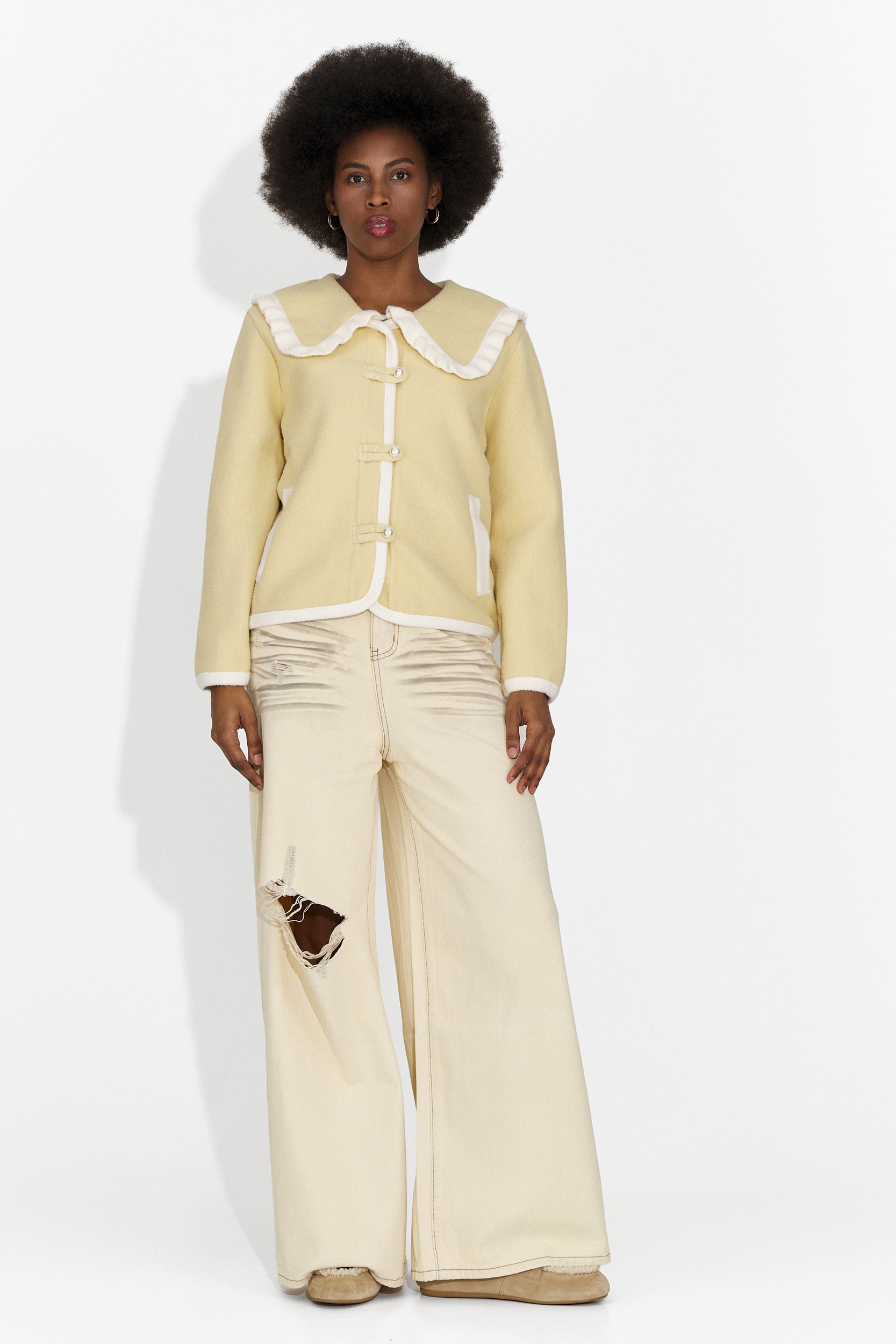 Jacheta dama eleganta galbena Aimea Bogas