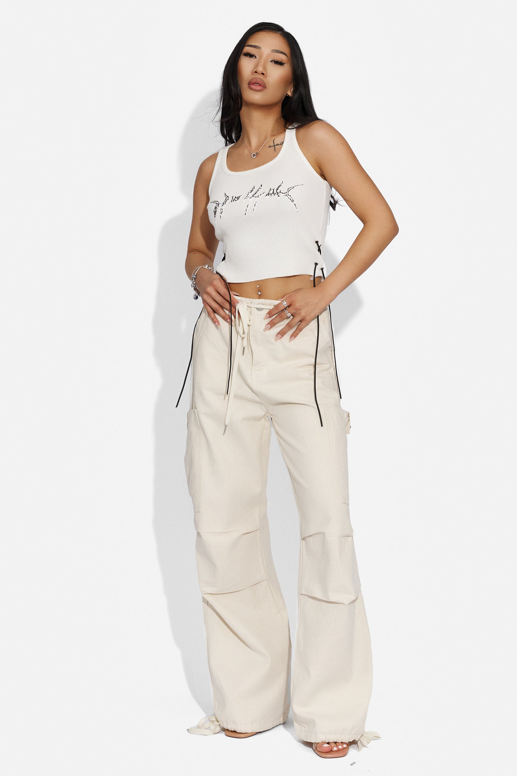Falina Bogas casual white lady's maillot