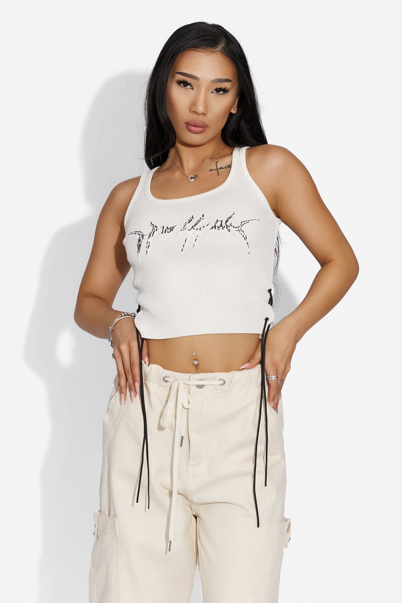 Falina Bogas casual white lady's maillot