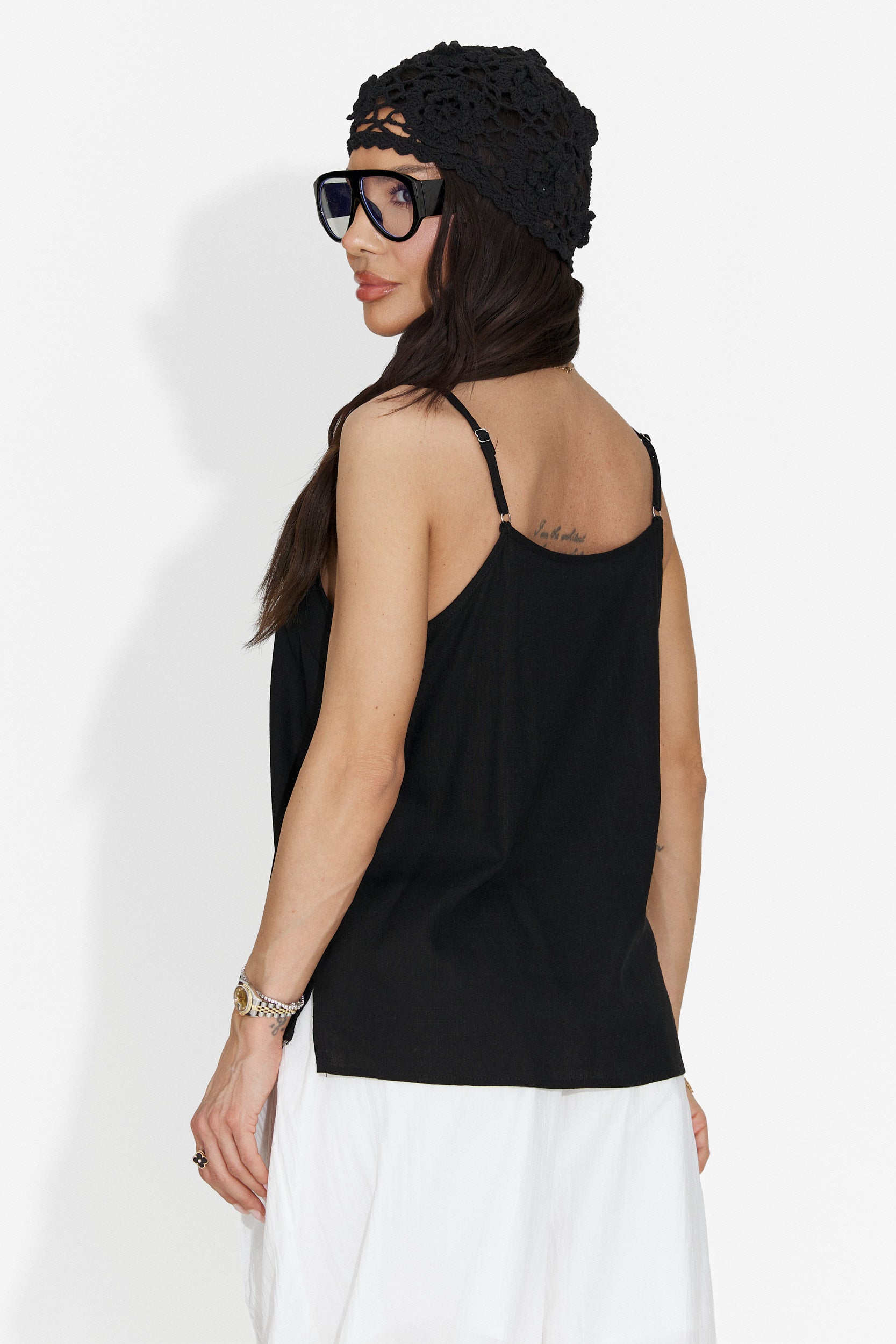 Maiou dama casual negru Orchid Bogas