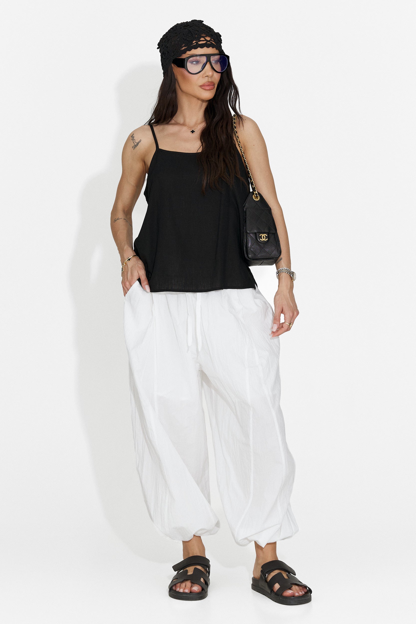 Maiou dama casual negru Orchid Bogas
