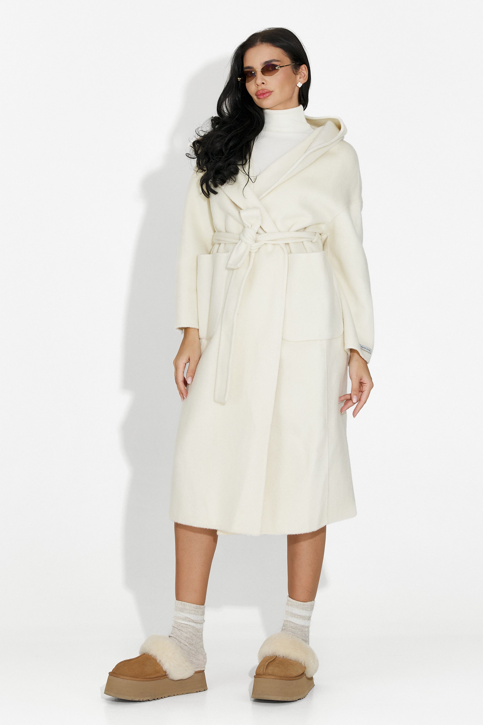 Palton dama elegant bej Carivana Bogas