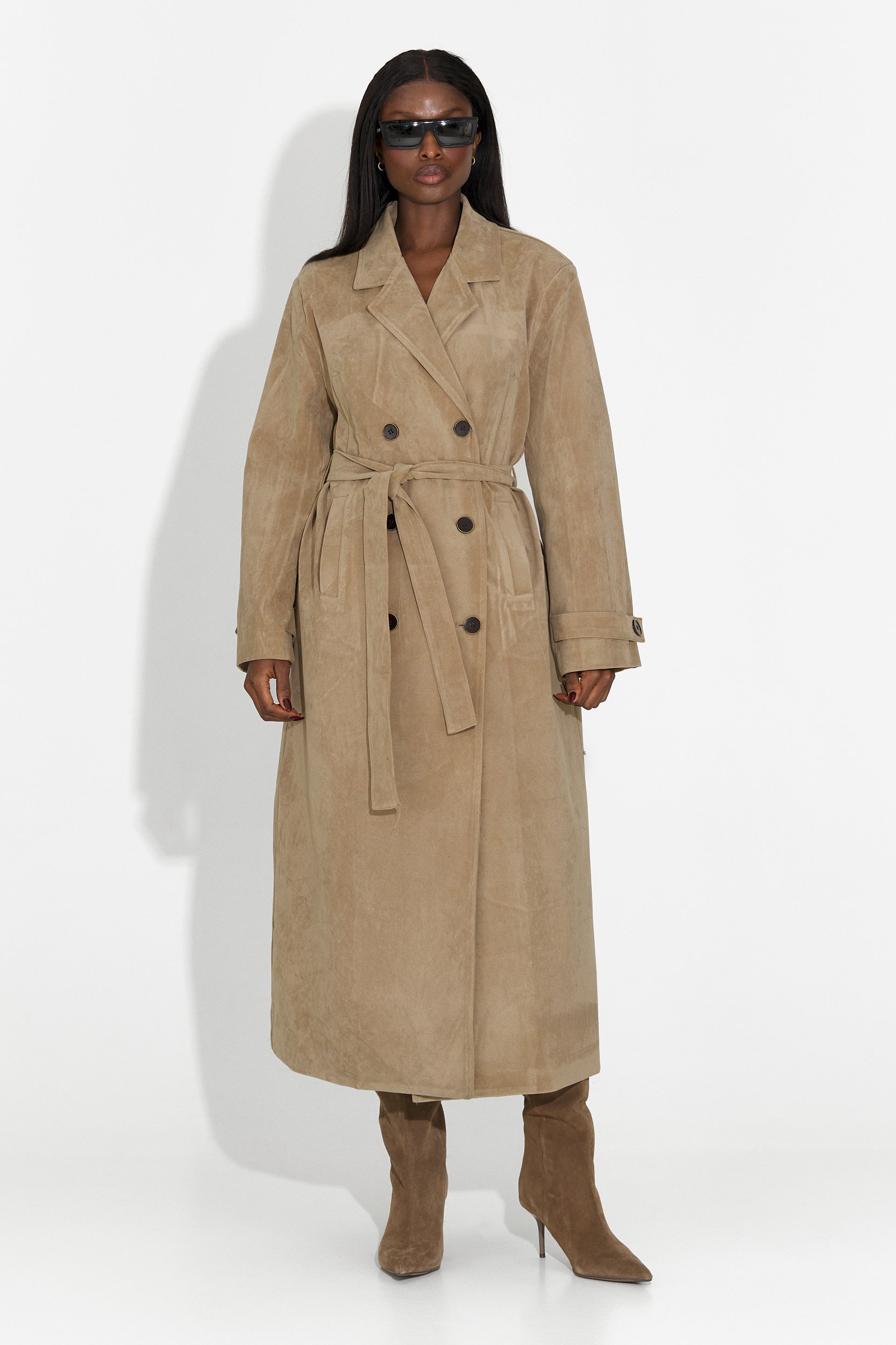 Palton dama elegant bej Seliora Bogas