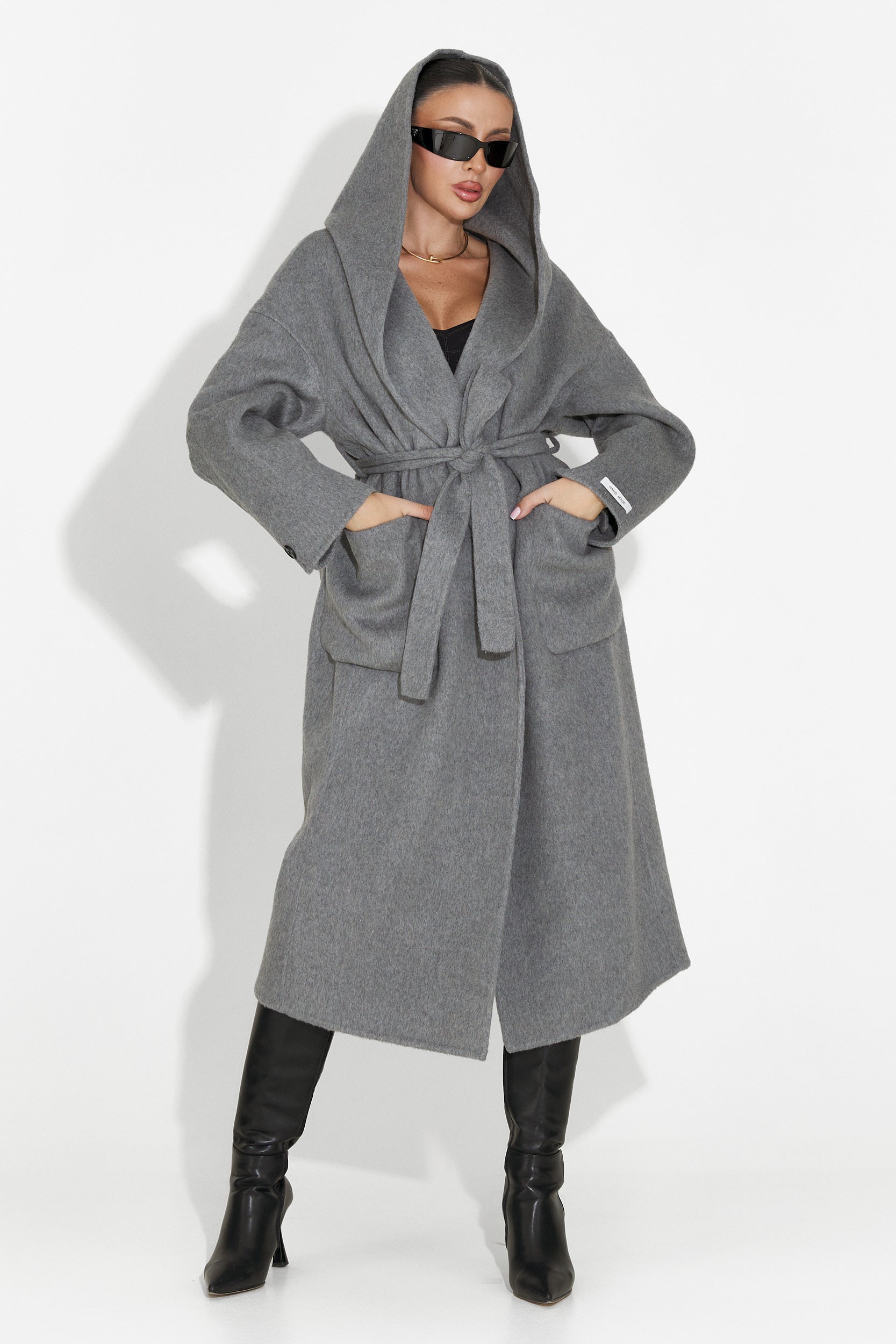 Elegant Grey Women's Coat Carivana Bogas