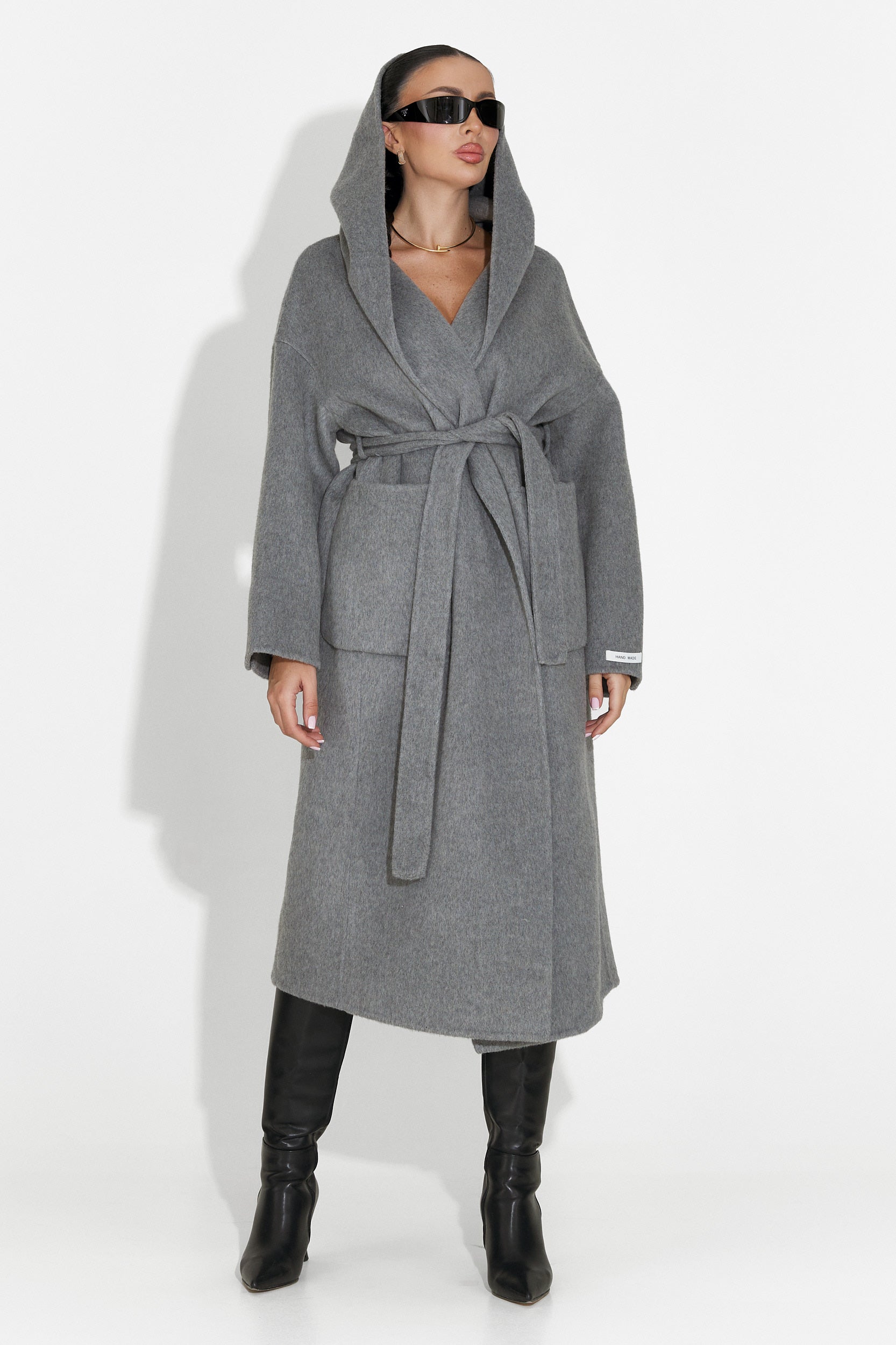 Elegant Grey Women's Coat Carivana Bogas