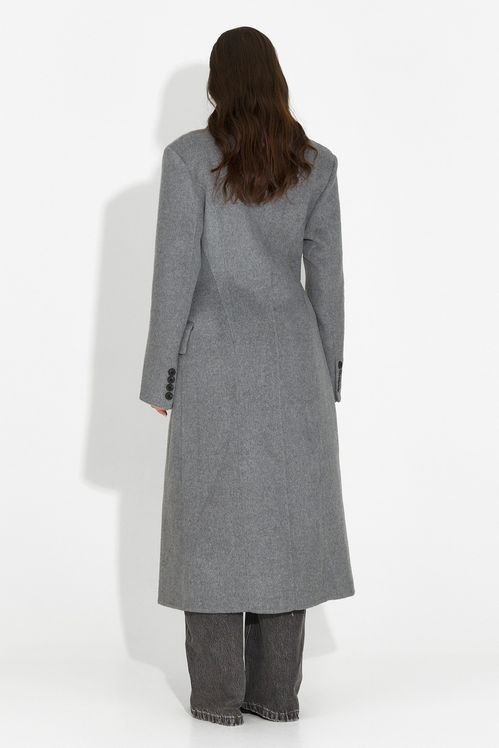 Palton dama elegant gri Savira Bogas