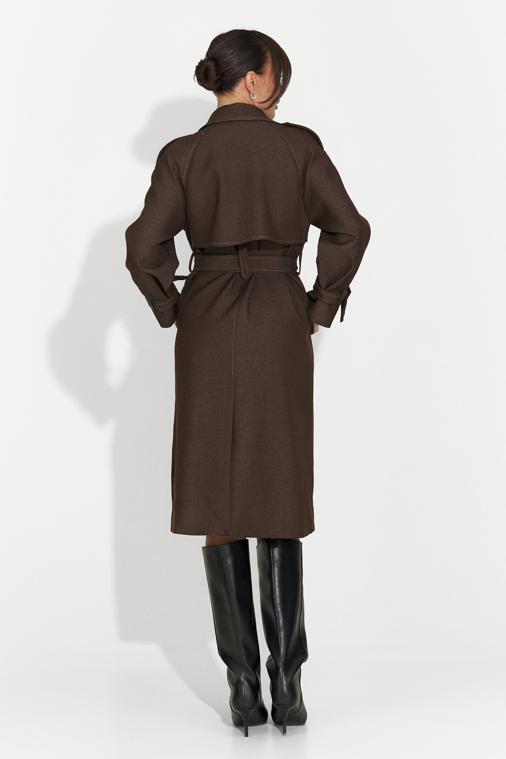 Palton dama elegant maro Nuvia Bogas