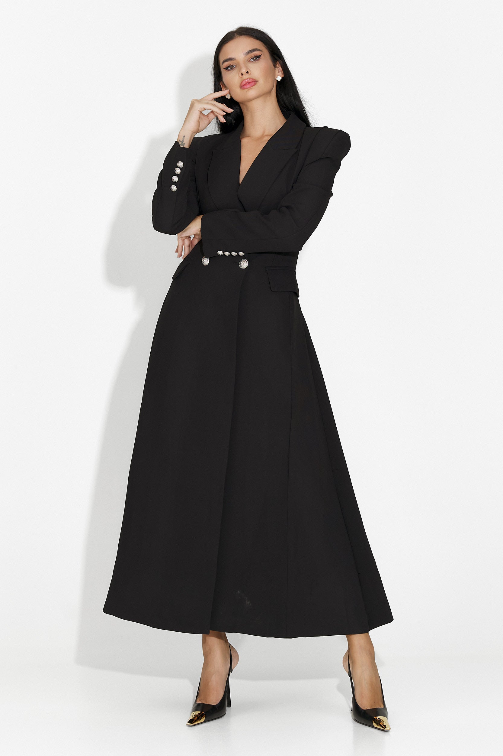 Elegant black Ilisha Bogas ladies coat