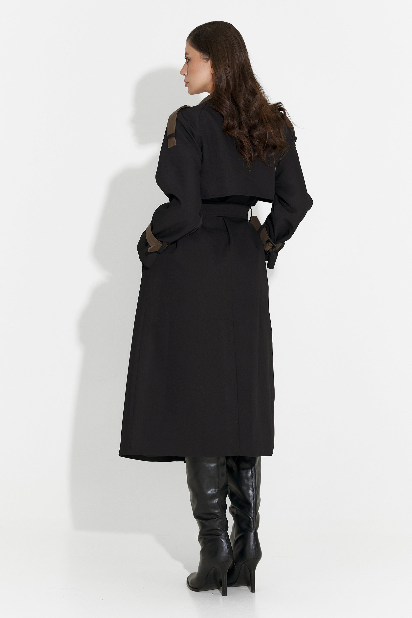 Long black women's coat Daine Bogas