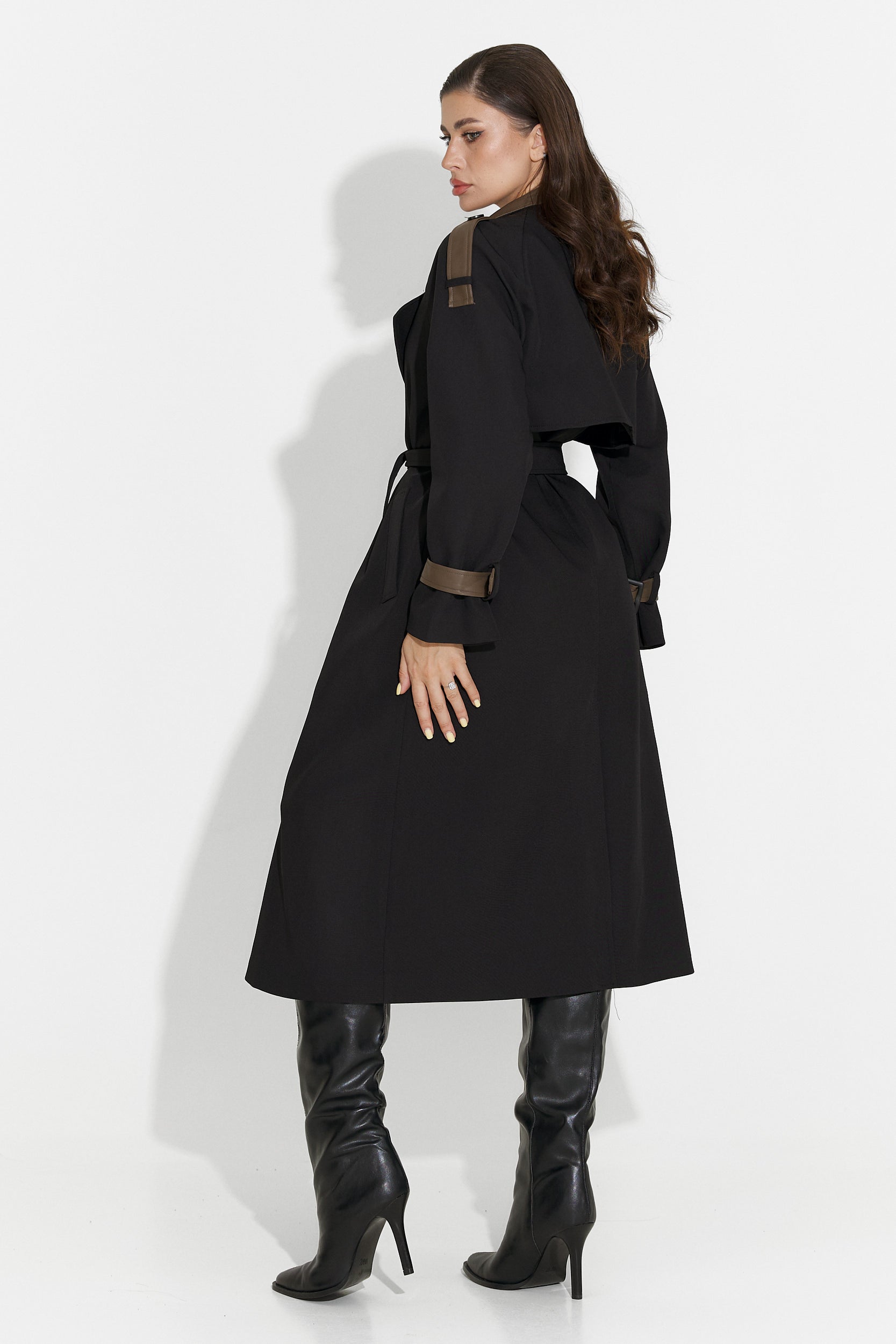 Long black women's coat Daine Bogas