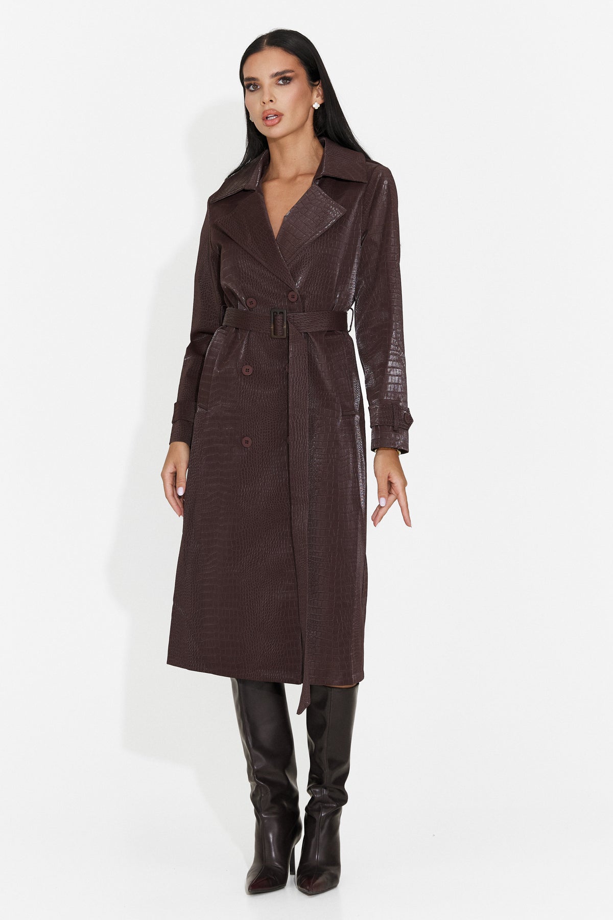 Palton elegant Burgundy Prumeiza Bogas