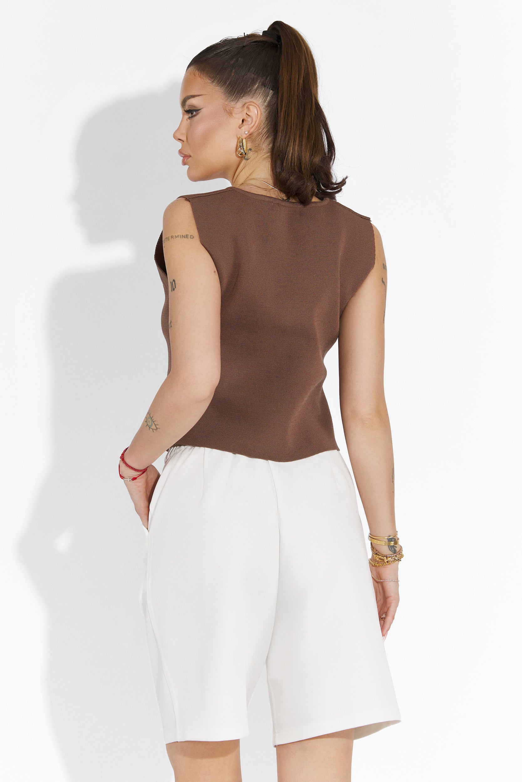 Athuro Bogas white casual ladies pants