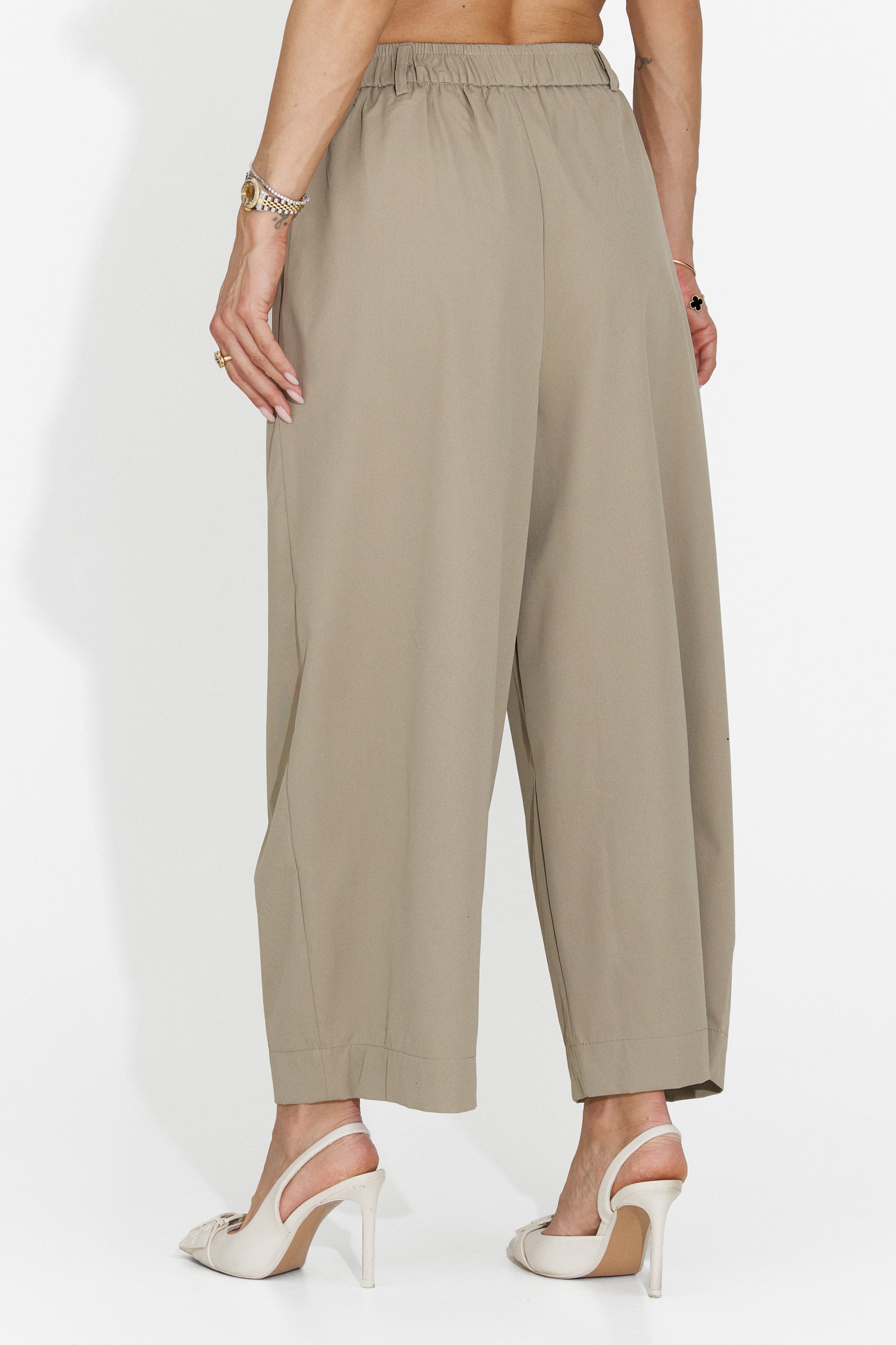 Pantaloni dama casual maro Lobelia Bogas