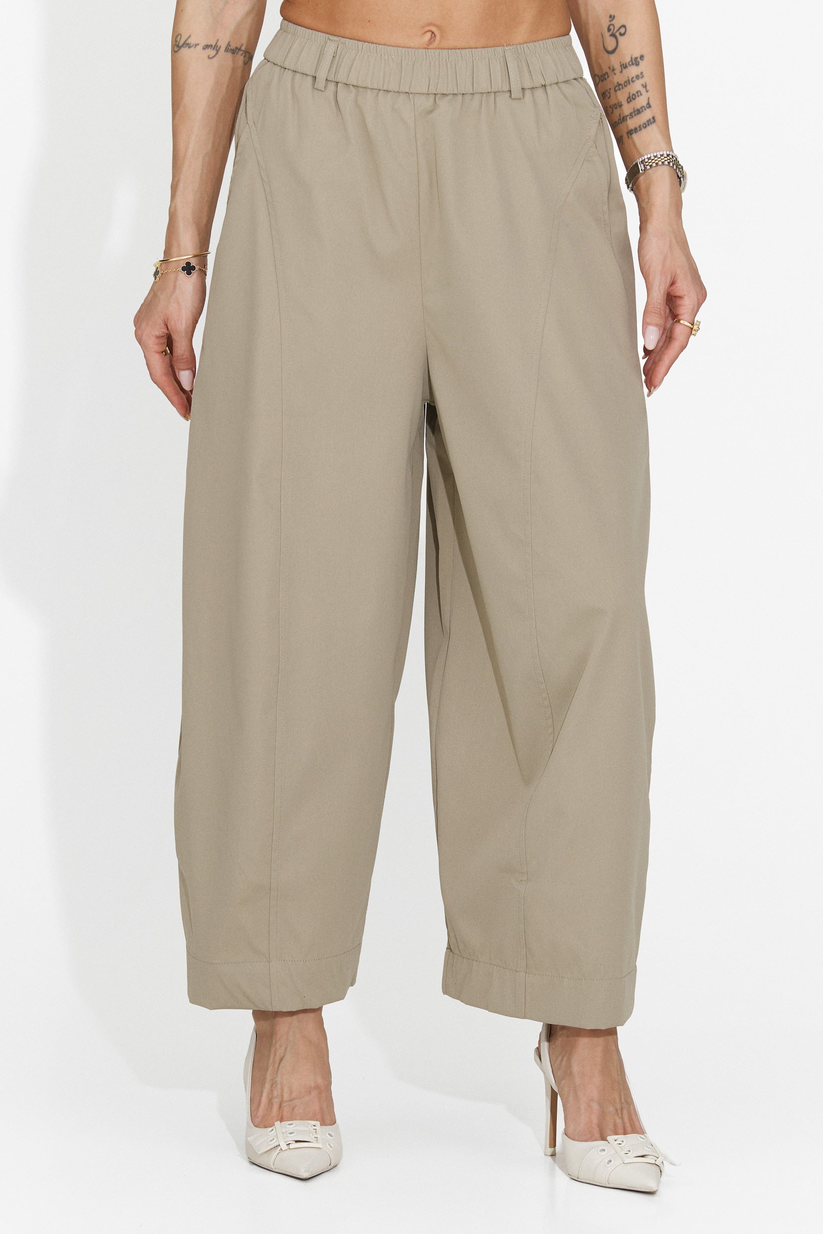Pantaloni dama casual maro Lobelia Bogas